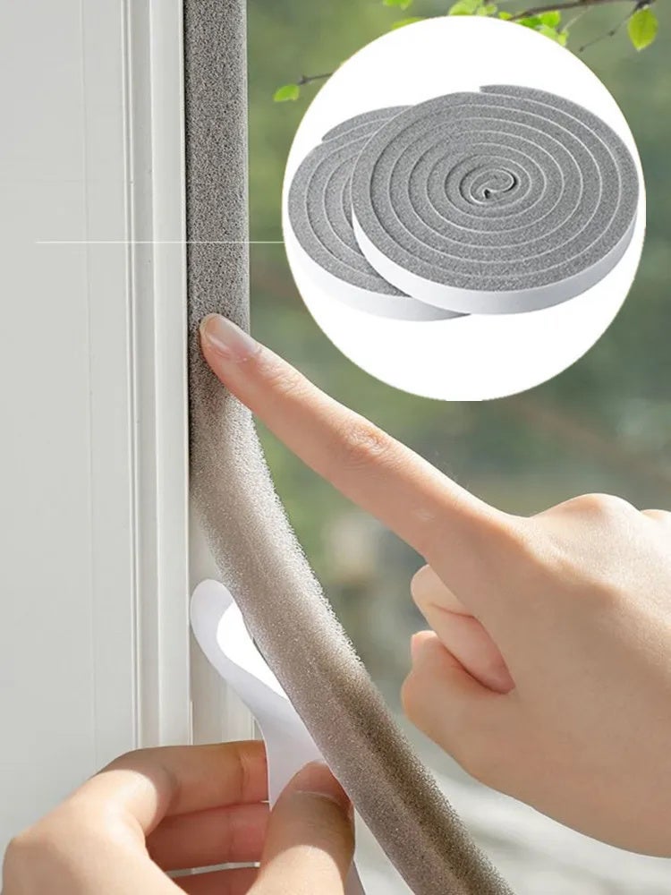 2 cintas de espuma autoadhesivas de 10 mm x 15 mm x 2 m, burlete para puerta, burlete a prueba de viento, a prueba de golpes, para puerta y ventana - 7