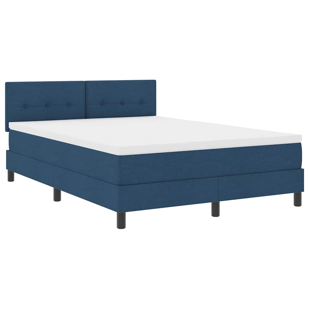 Cadre de lit avec matelas avec matelas Bleu 160 x 200 cm tissu - 2