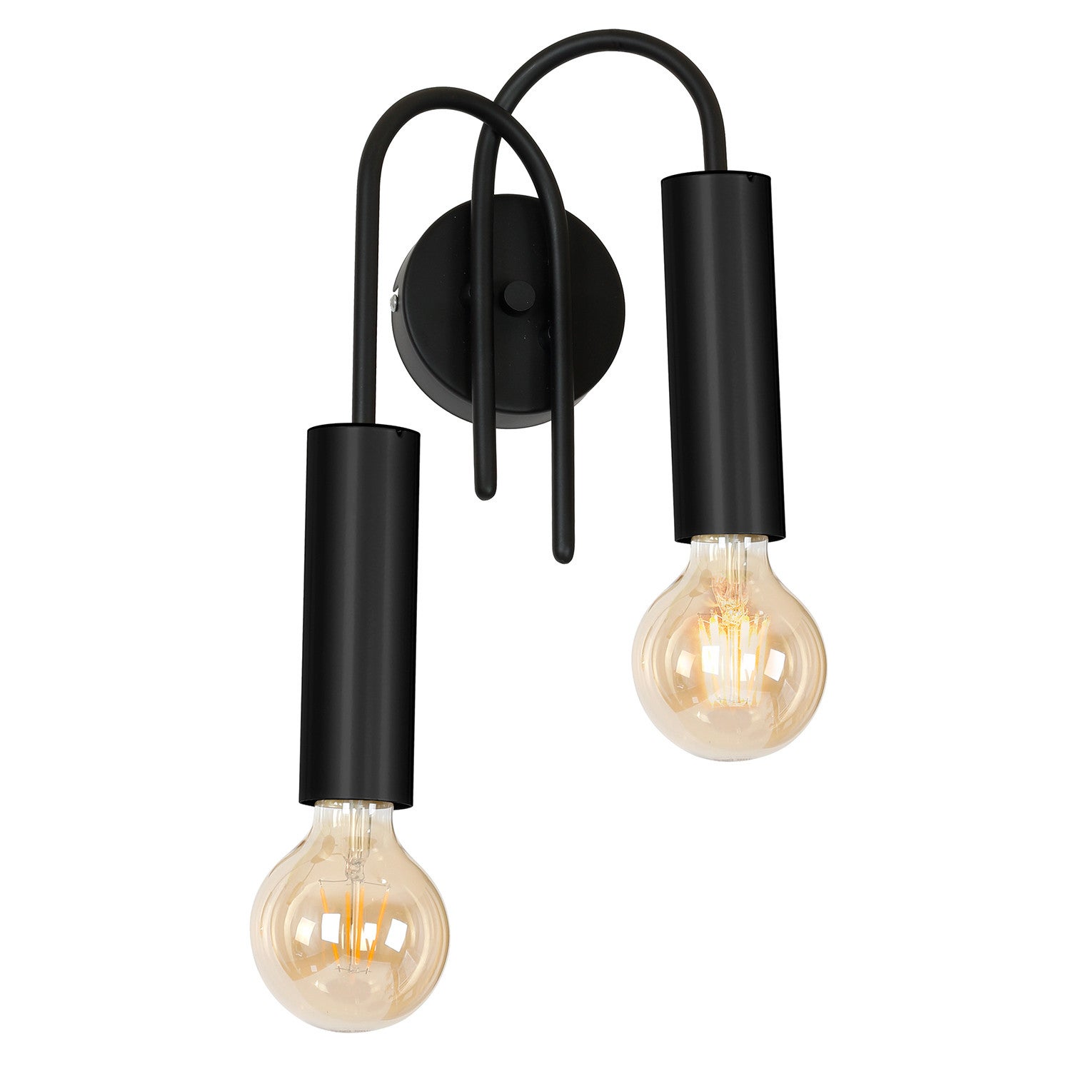 Kinkiet ścienny Loppe czarny mat 2xE27x15W styl minimalistyczny wym: 35 x 20 x 12 cm metal IP20 Luminex