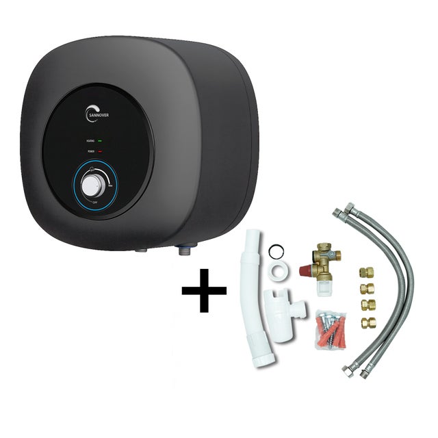 Chauffe Eau Electrique ADROS 30L Sur Evier Sannover + Kit d'Installation Complet NF