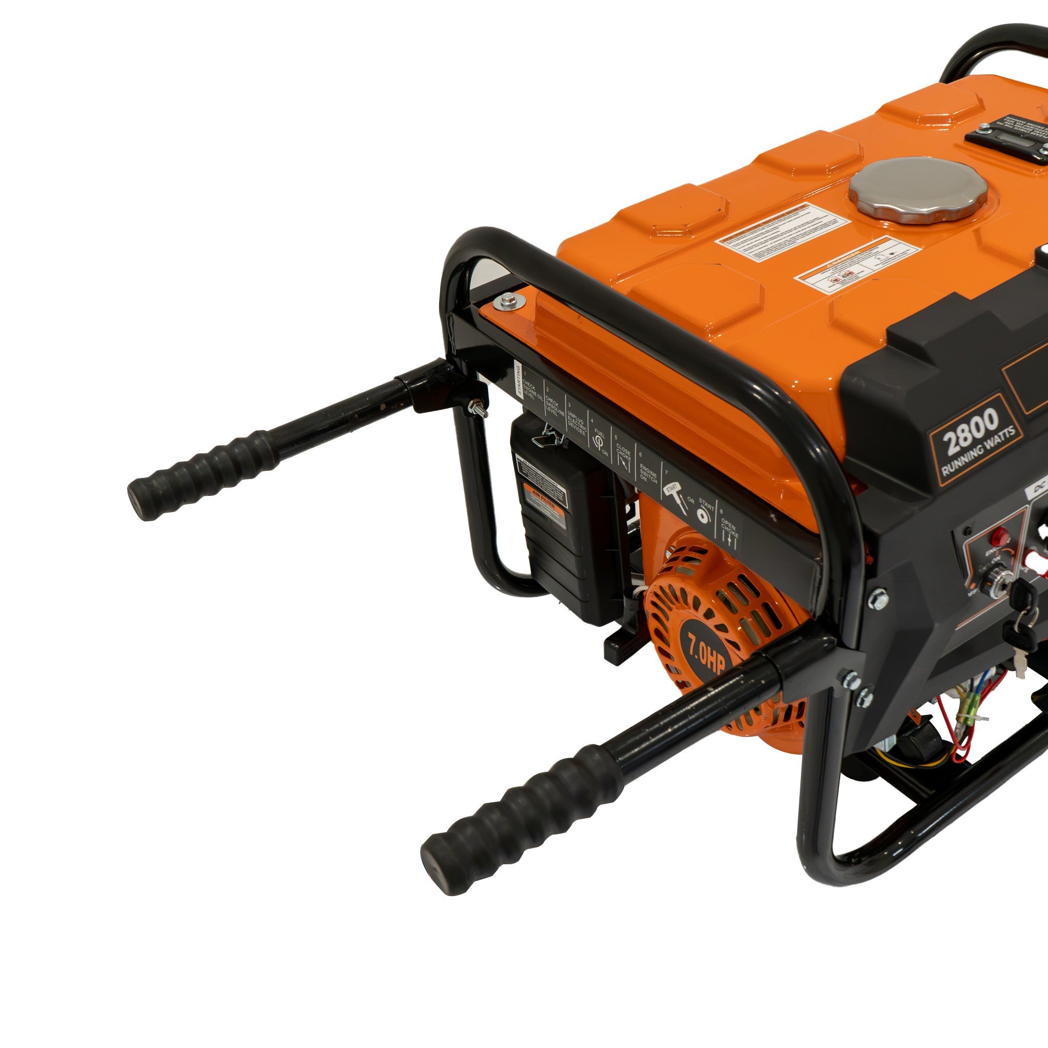 Générateur à Essence Portable Groupe Éléctrogène Genset Monophasé 3300w 7CV 12 L 4 Temps 210cc Sortie 230v AC 12v DC - 3