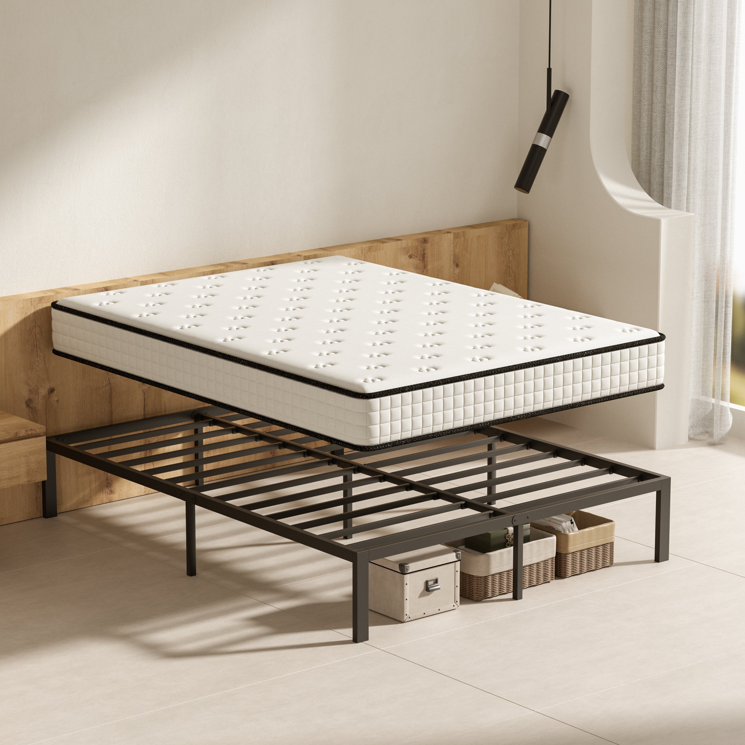 TEENO - Matelas 140x190 Cm En Mousse à Mémoire De Forme Et Haute Résilience - 22 Cm D'épaisseur, Double Face - Hypoallergénique Et Respirant - 5