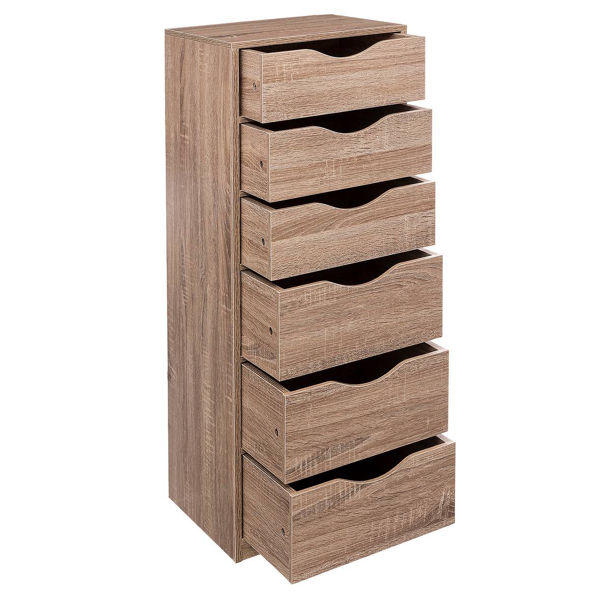 Caisson 6 tiroirs effet bois naturel - 5five - 4