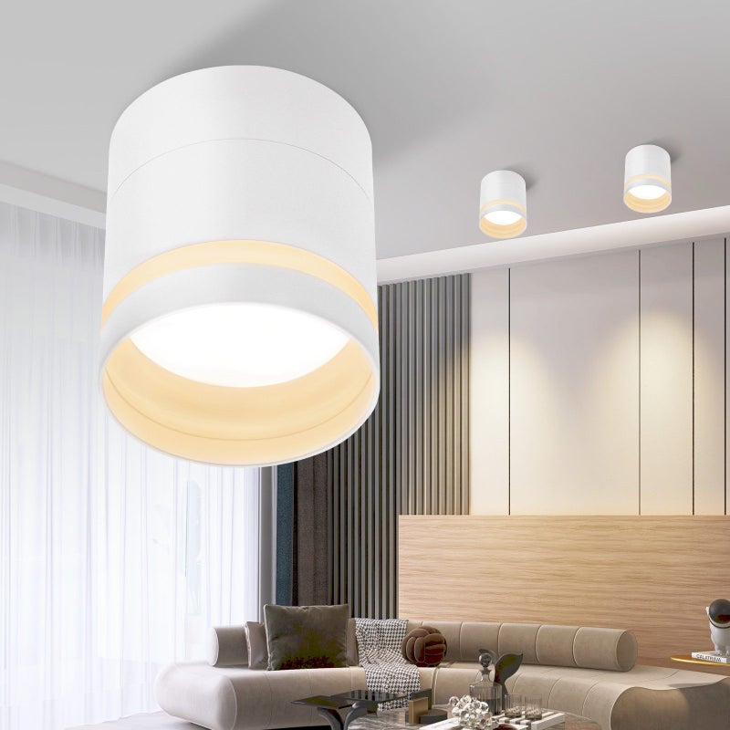 ZMH Reflektor sufitowy LED, okrągły, biały, 5W, mały, akrylowy reflektor sufitowy