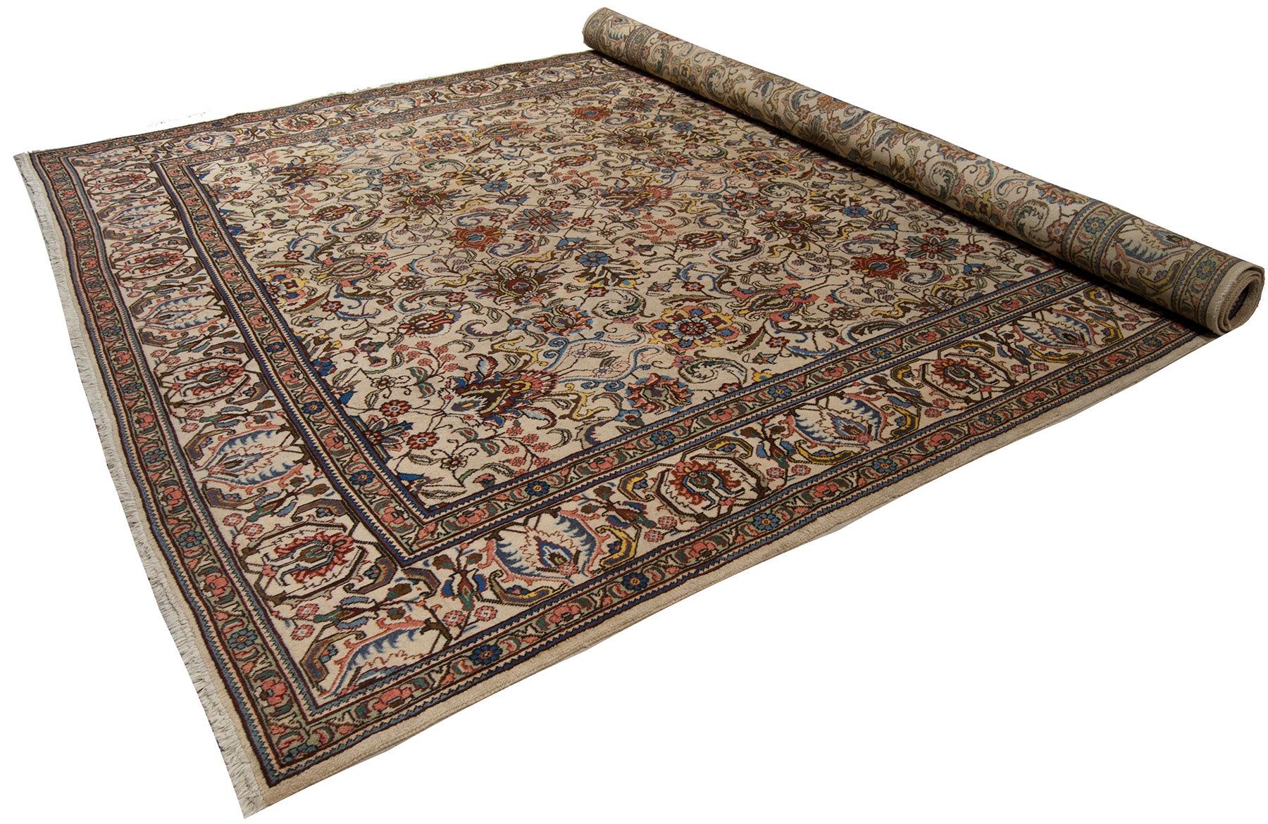 Alfombra oriental hecha a mano original, tamaño: 383x300 cm con certificado de autenticidad