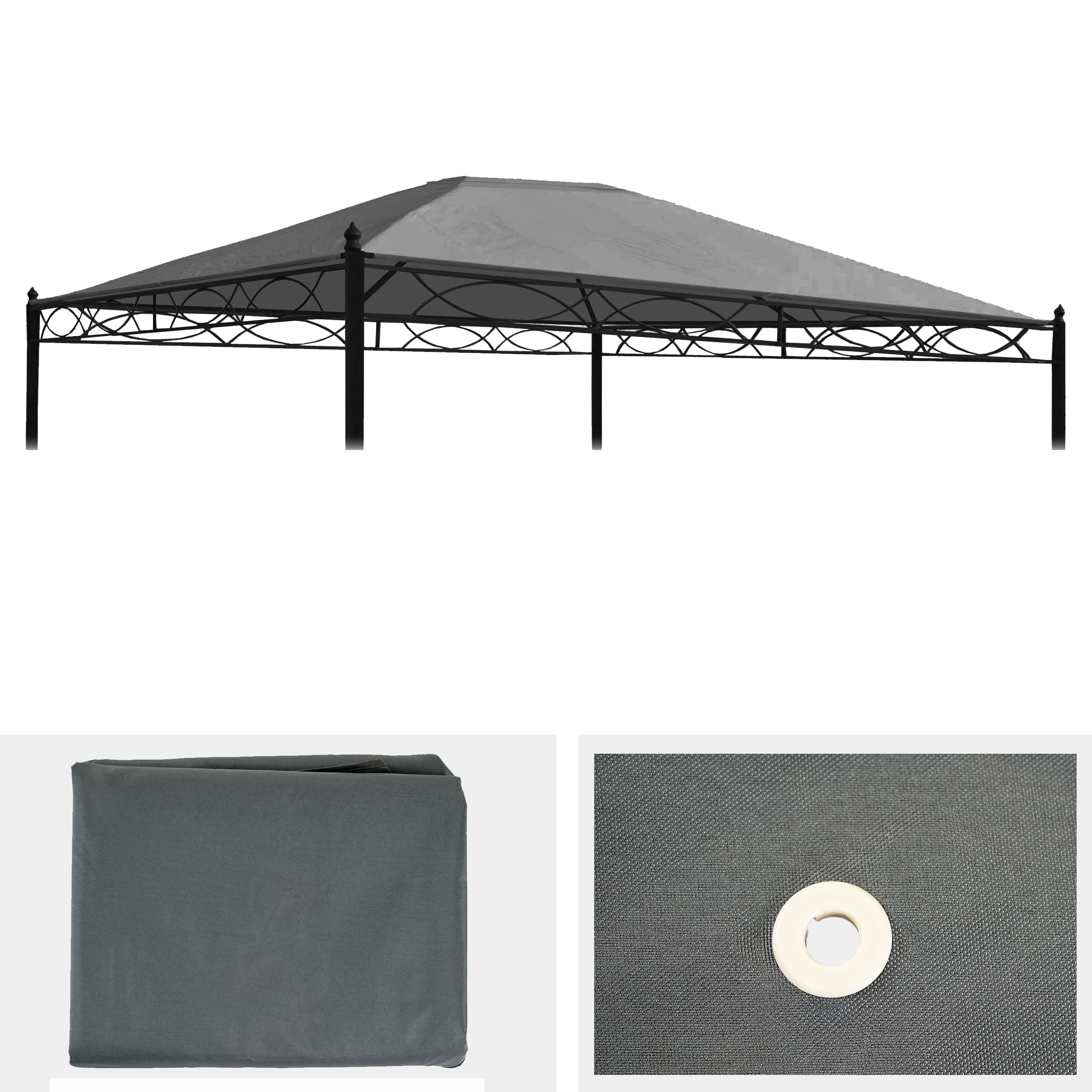 Telo Di Ricambio Per Gazebo HWC-C42 In Poliestere 180g/mq – 250x320cm, Blu, Protezione UV20+ E Idrorepellente