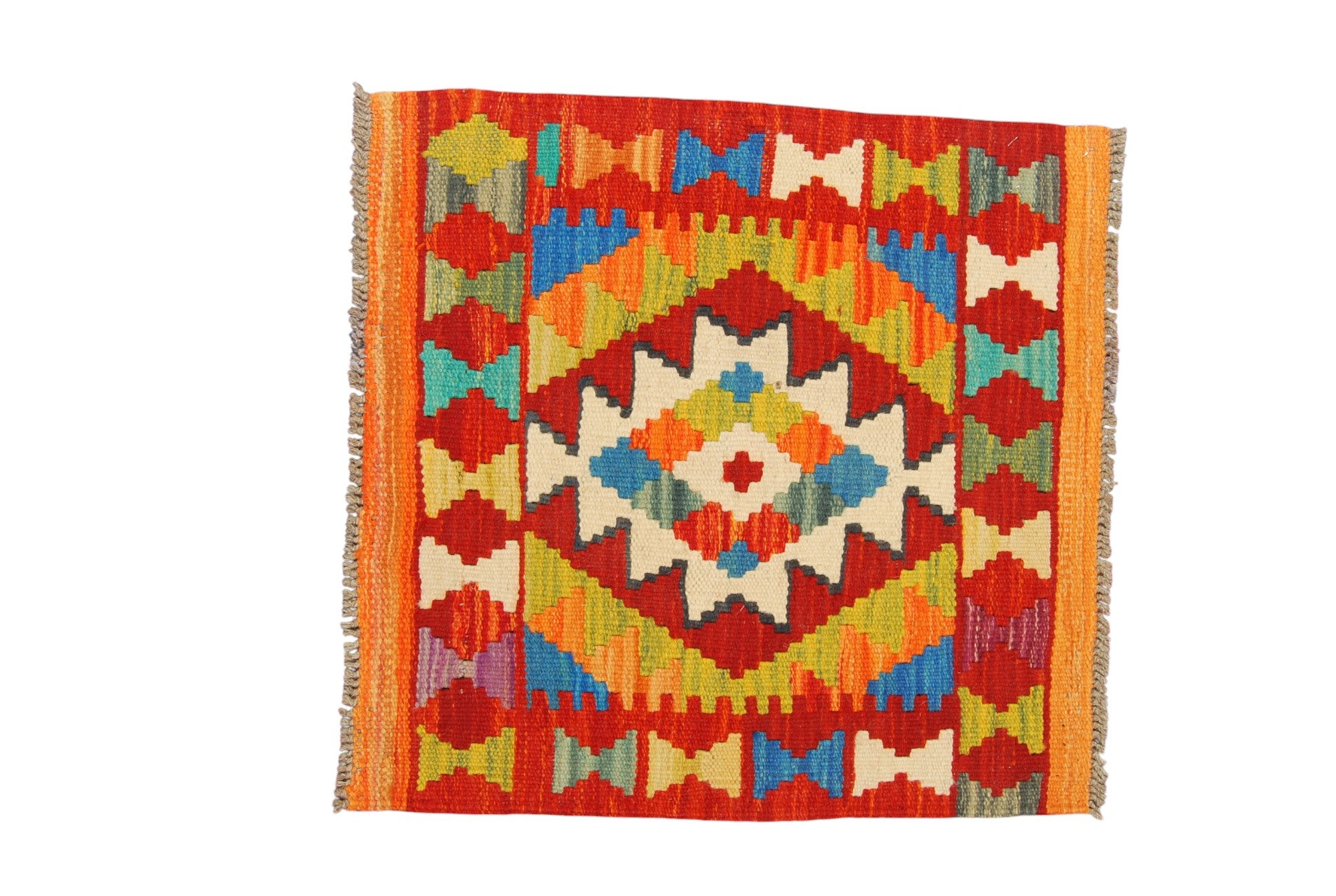 Oryginalny, ręcznie wiązany kilim Kaudani 50x50 cm (GalleriaFarah1970)