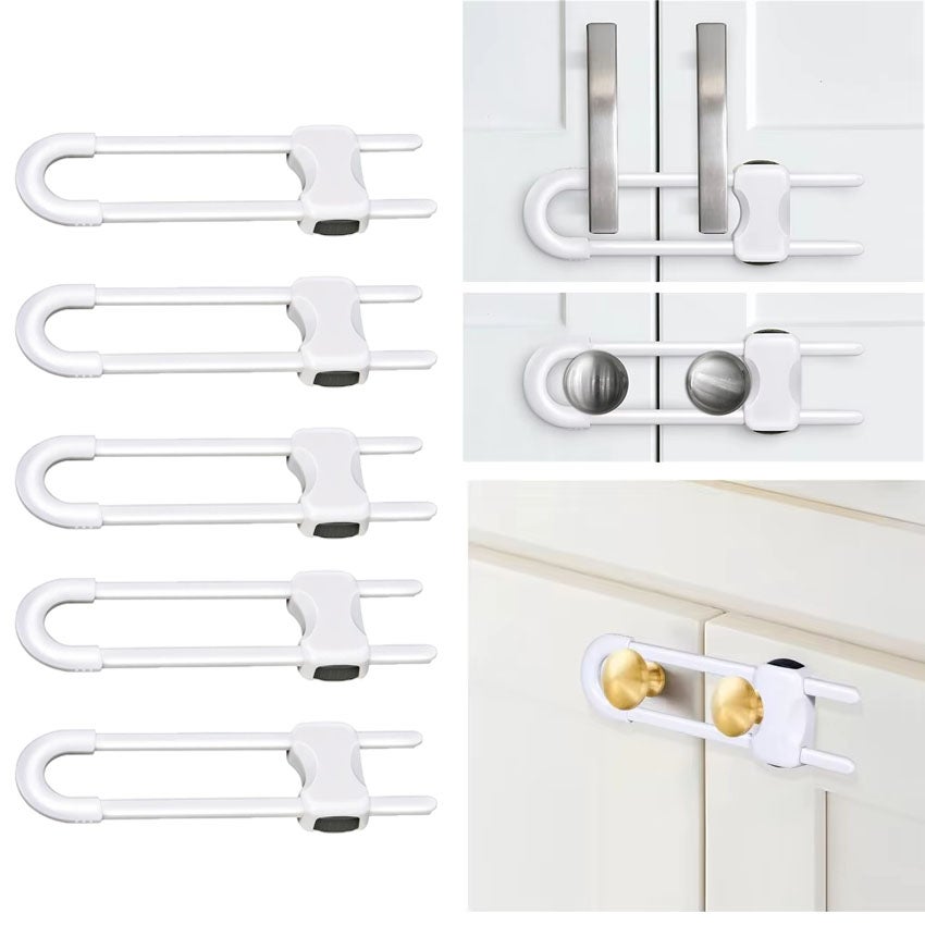 Hoffenbach Lot De 10 Protections Tiroir Transparentes - Sécurité Enfant Sans Perçage