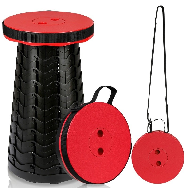 Sgabello Telescopico Portatile, Sedile Pieghevole, Sgabello Retrattile Per Viaggi E Campeggio 45x26 Cm Blu 90673473 - Foto 12