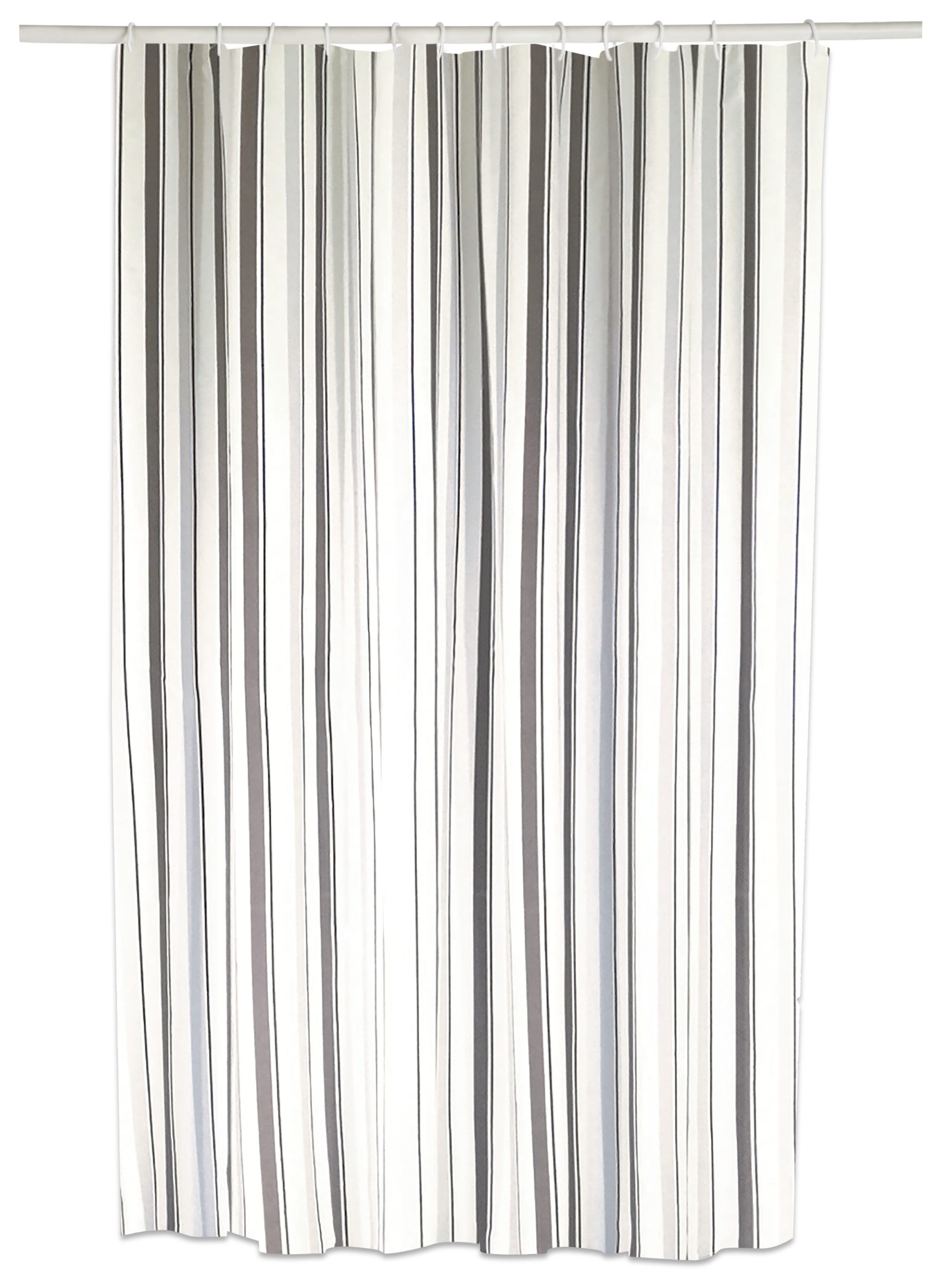 Zasłona prysznicowa Industrial czarny bawełna+poliester 180x200 cm