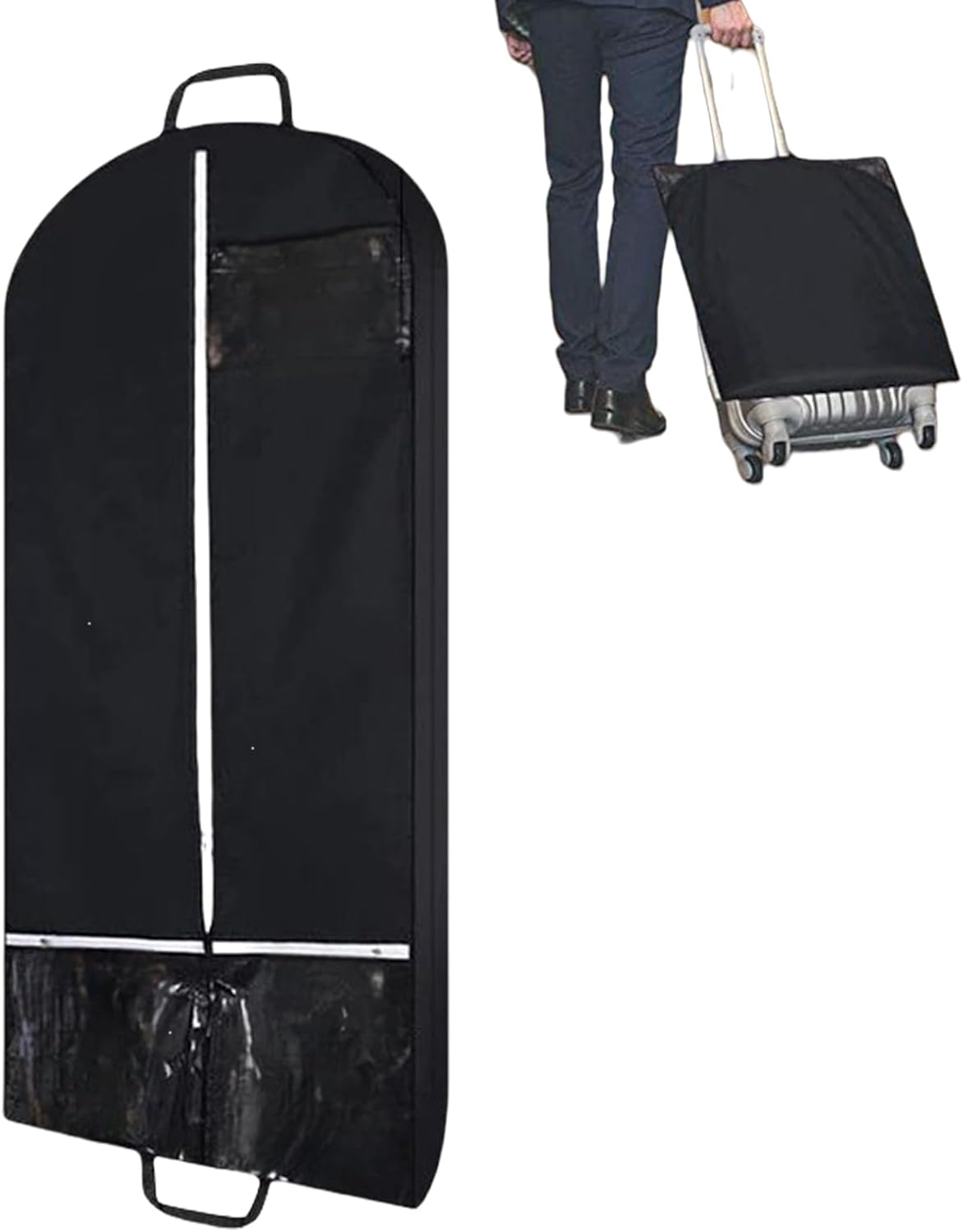 Torba podróżna na ubrania | Torba do przechowywania garniturów i organizer do garderoby | Duża składana torba pyłoszczelna z kieszeniami