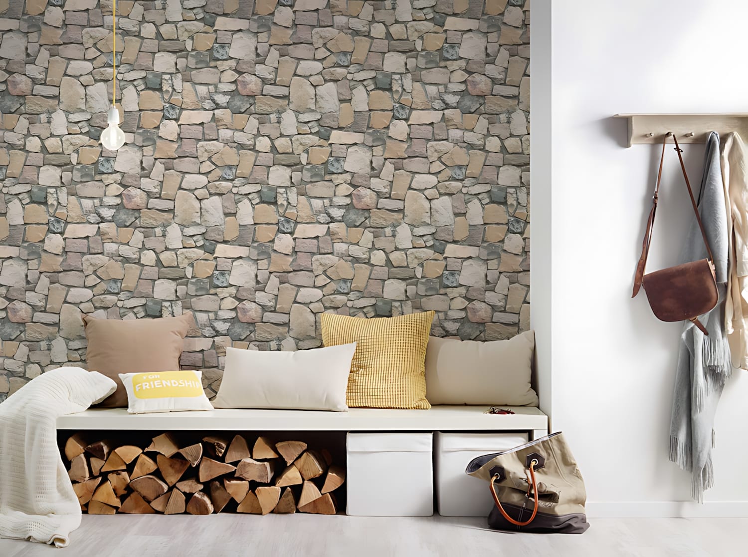 Profhome 692412-GU Papier peint nature légèrement texturé mat 5,33 m2 - 5