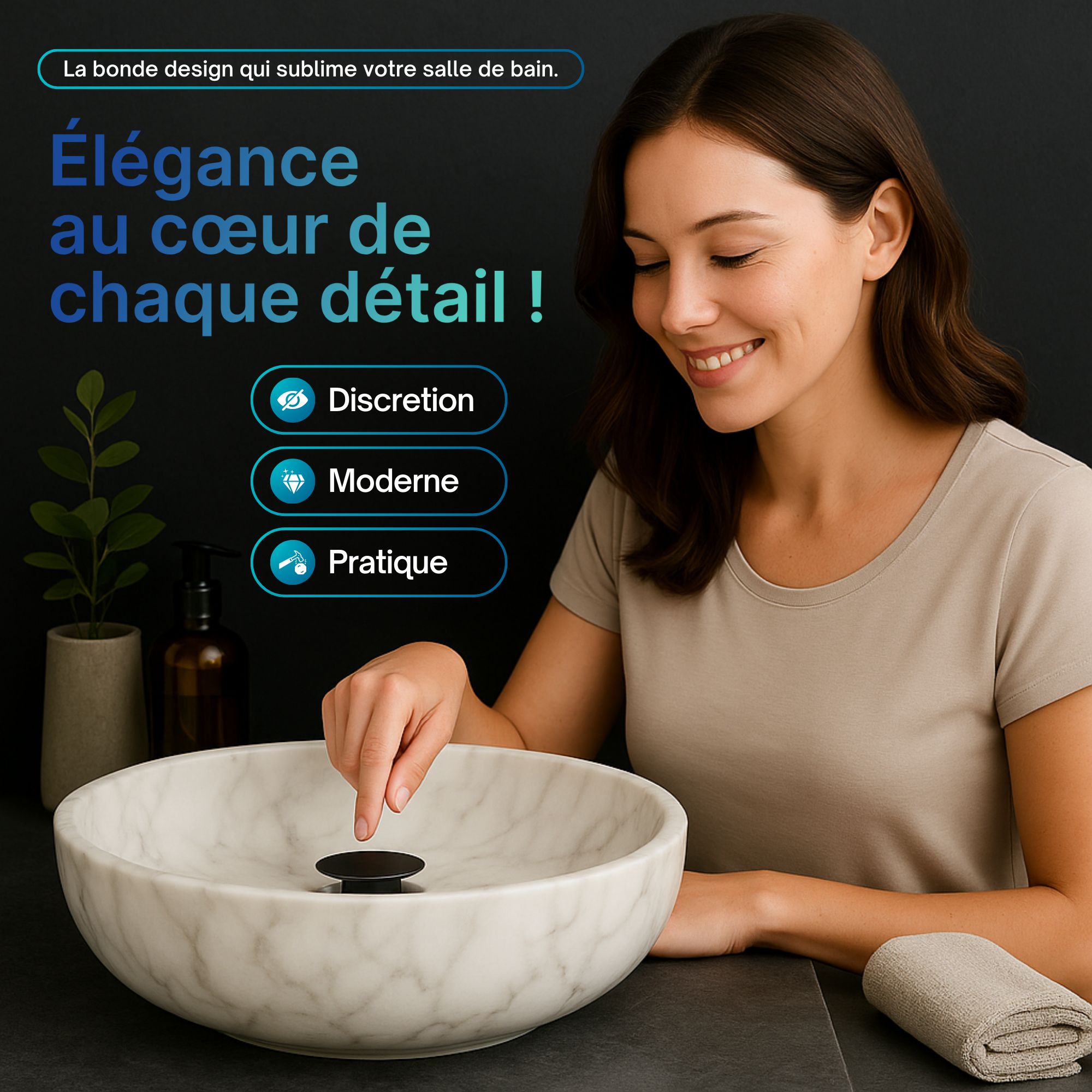 DILECI - Bonde Pop-Up noir mat - 2