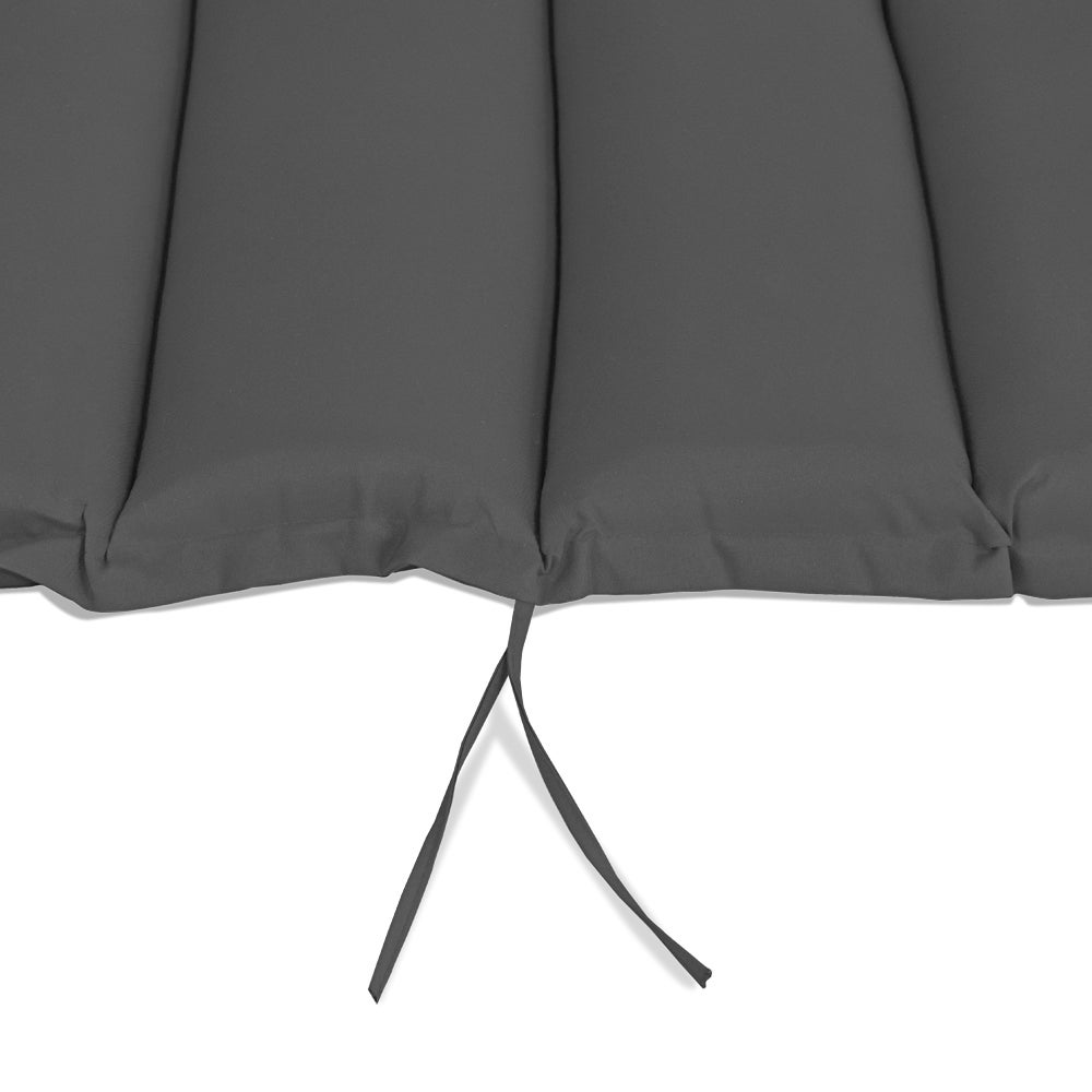 Coussin Chaise Longue Monochrome 90x45cm - Remplissage Coton PP, Sangles Ajustables - Pour Transat, Jardin, Terrasse - 10