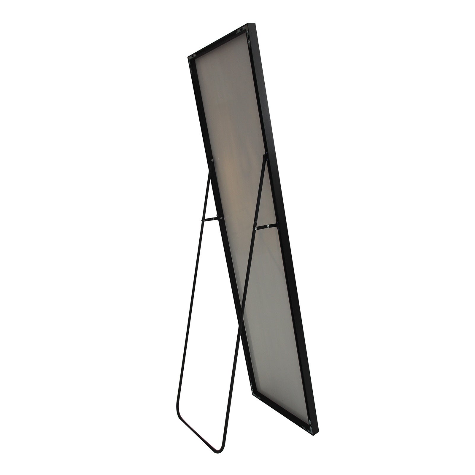 Miroir sur pied,140 x 40cm,Miroir carré sur pied,cadre en alliage d'aluminium,miroir de chambre,noir - 4