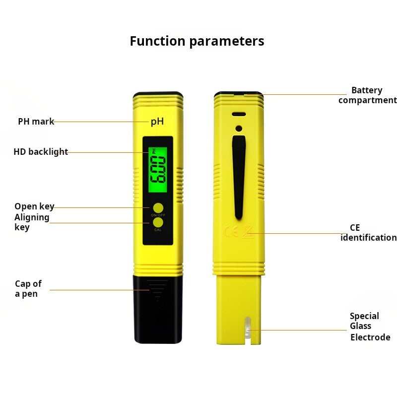 pH-mètre numérique, testeur de pH de type stylo pH 0,01 haute précision pour boissons domestiques, piscines - 3