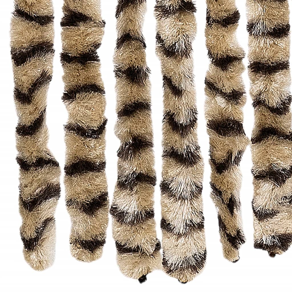 Moustiquaire | Rideau anti-moustique Beige et marron 90x220 cm Chenille CFW27025 - 5