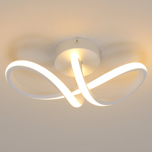 COMELY Plafoniera LED Moderna 20W 2500LM, Lampada da Soffitto Curva 3000K Bianco Caldo per Soggiorno Camera Cucina