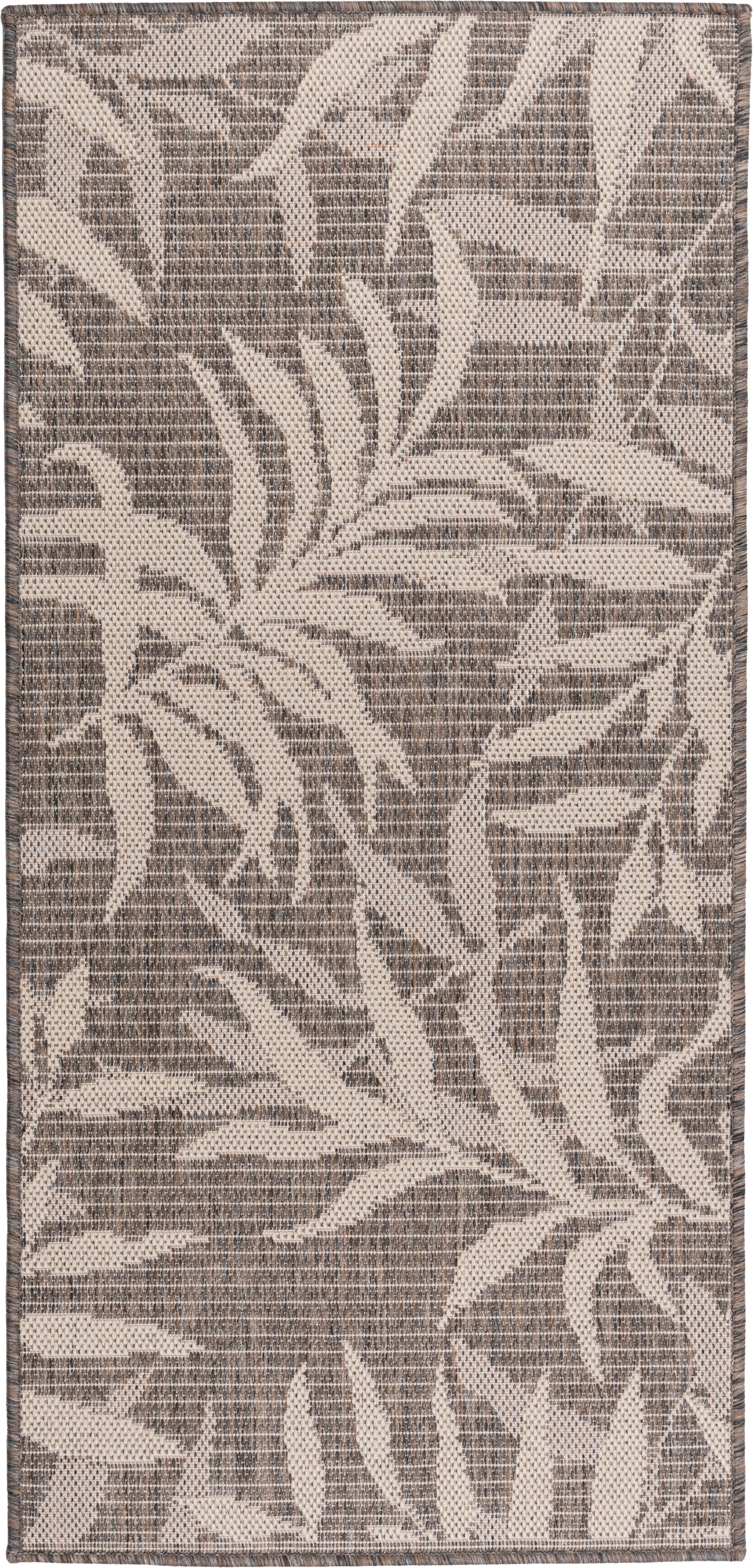 Dywan Multidecor Express In 67 x 140 cm liście szaro-beżowy 1 szt.