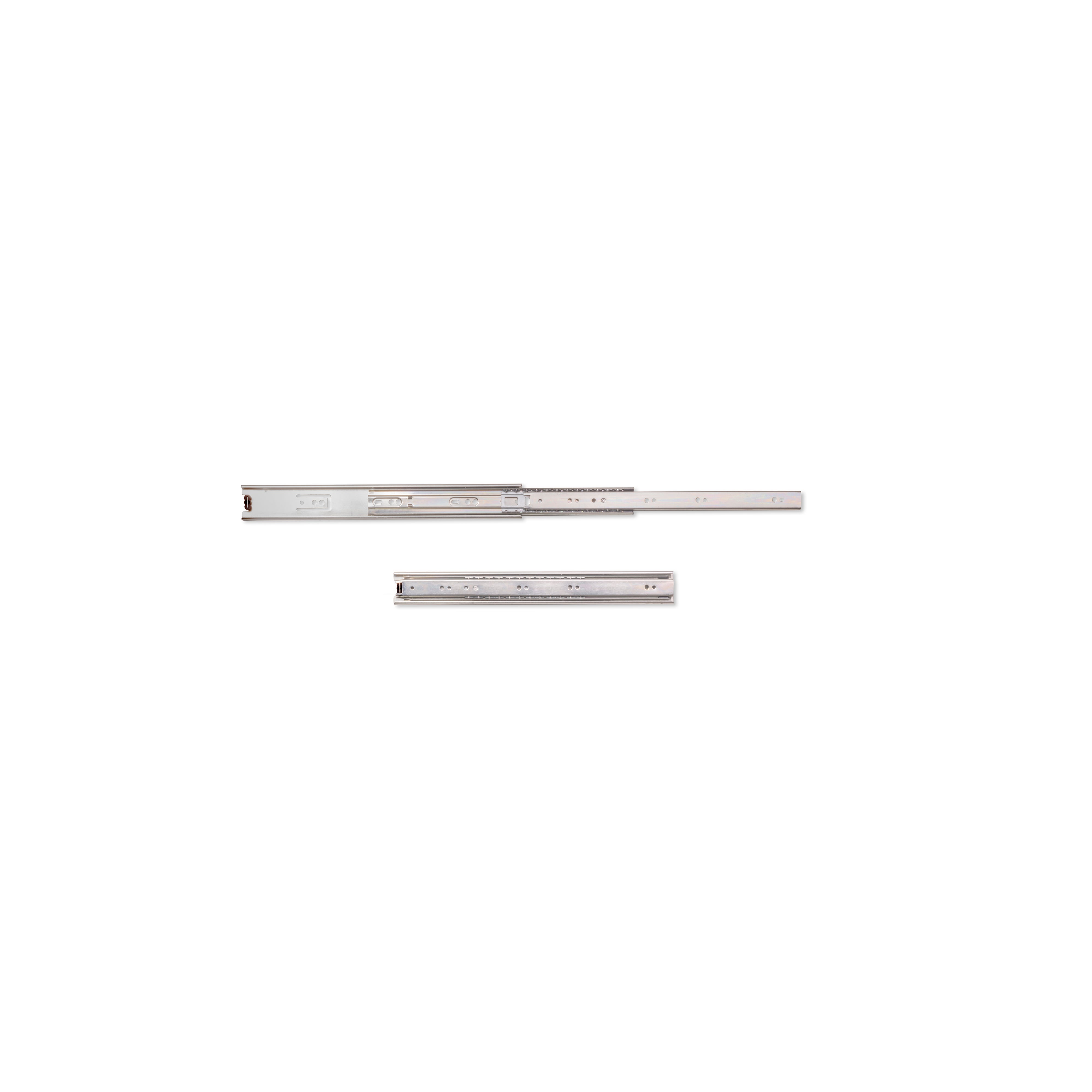 Emuca Komplet prowadnic kulkowych, pełny wysuw, wysokość 45 mm, długość 350 mm, Stal, Ocynkowany