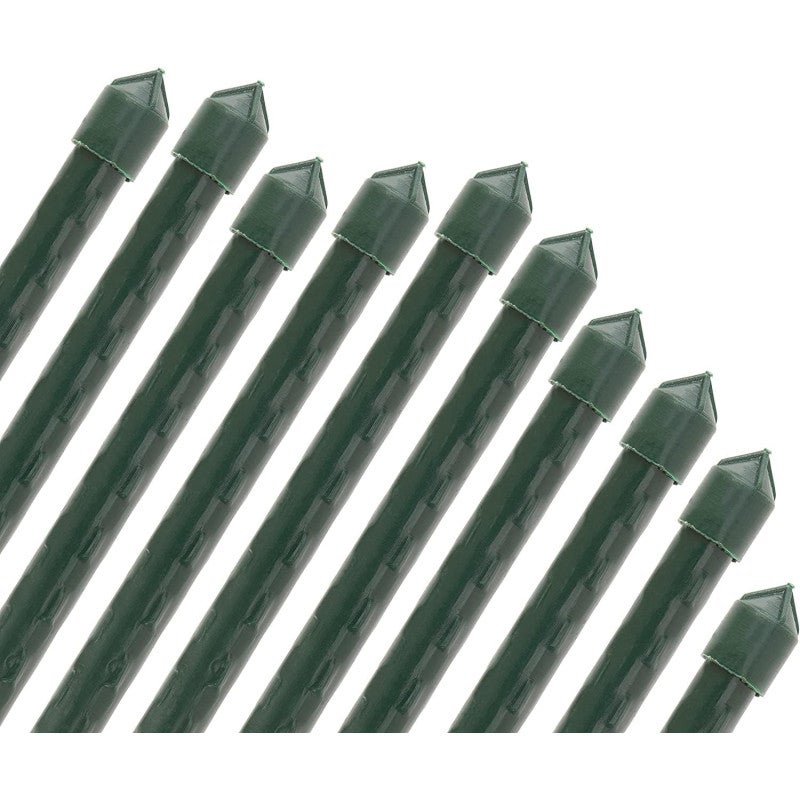 Pack 25 Tutor de Acero Plastificado 180cm Ø16 mm | Varillas para Plantas y Arboles | Tutores para Tomates y Plantas trepadoras - 2