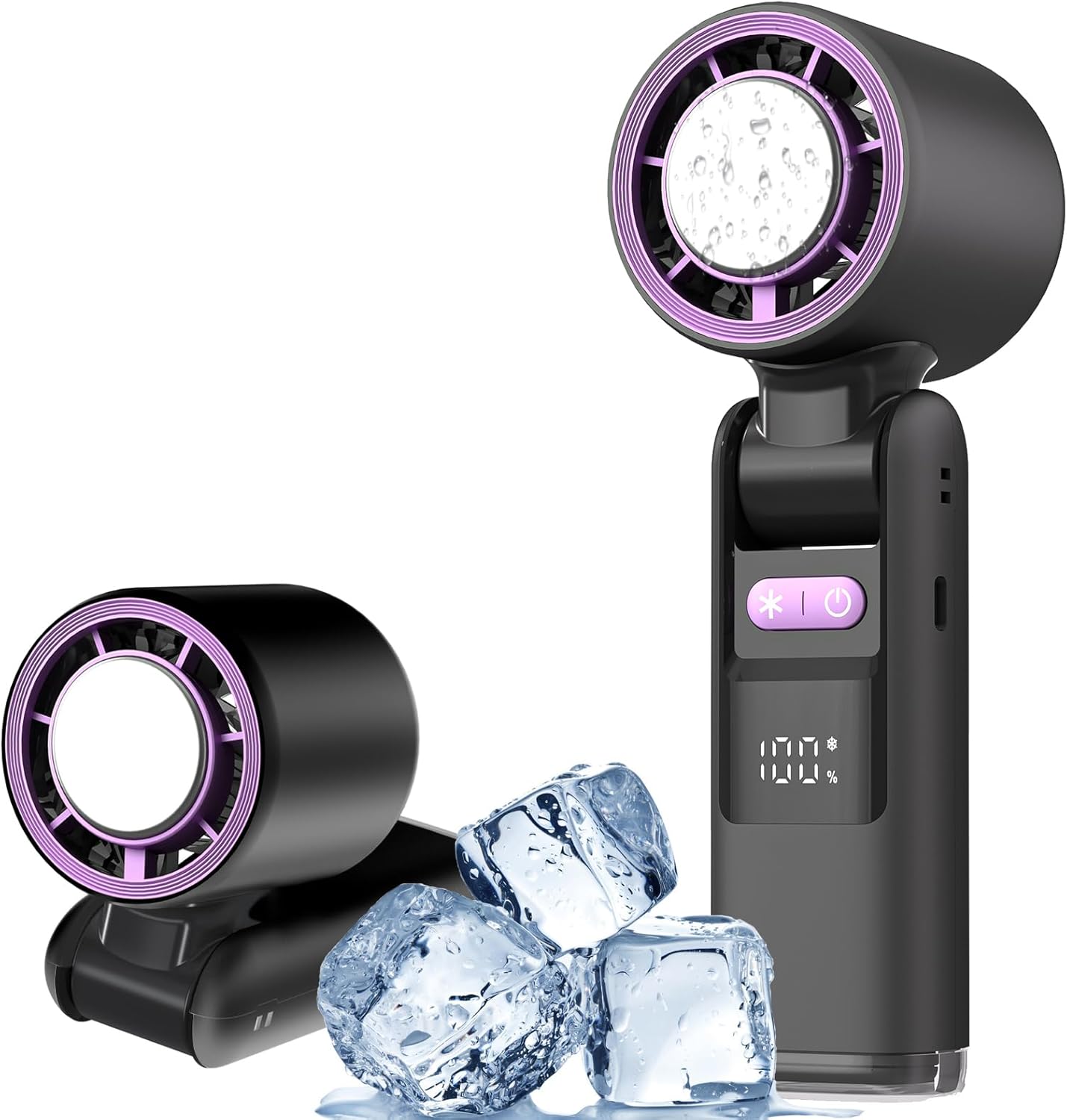 Przenośny wentylator ręczny, regulowany od 1 do 100, bateria 4000 mAh, wyświetlacz cyfrowy, do domu, biura i podróży