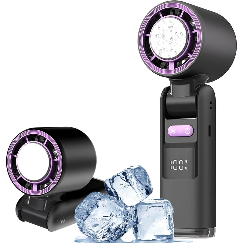 Przenośny wentylator ręczny, regulowany od 1 do 100, bateria 4000 mAh, wyświetlacz cyfrowy, do domu, biura i podróży