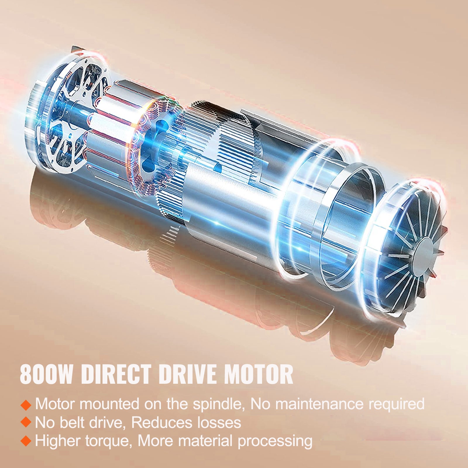 Tour à métaux 7'' x 16'',SucceBuy Tour d'établi de précision 800W,vitesse variable 150-2500 RPM,mandrin à 3 mâchoires 3.9'' Boîte à outils - 5