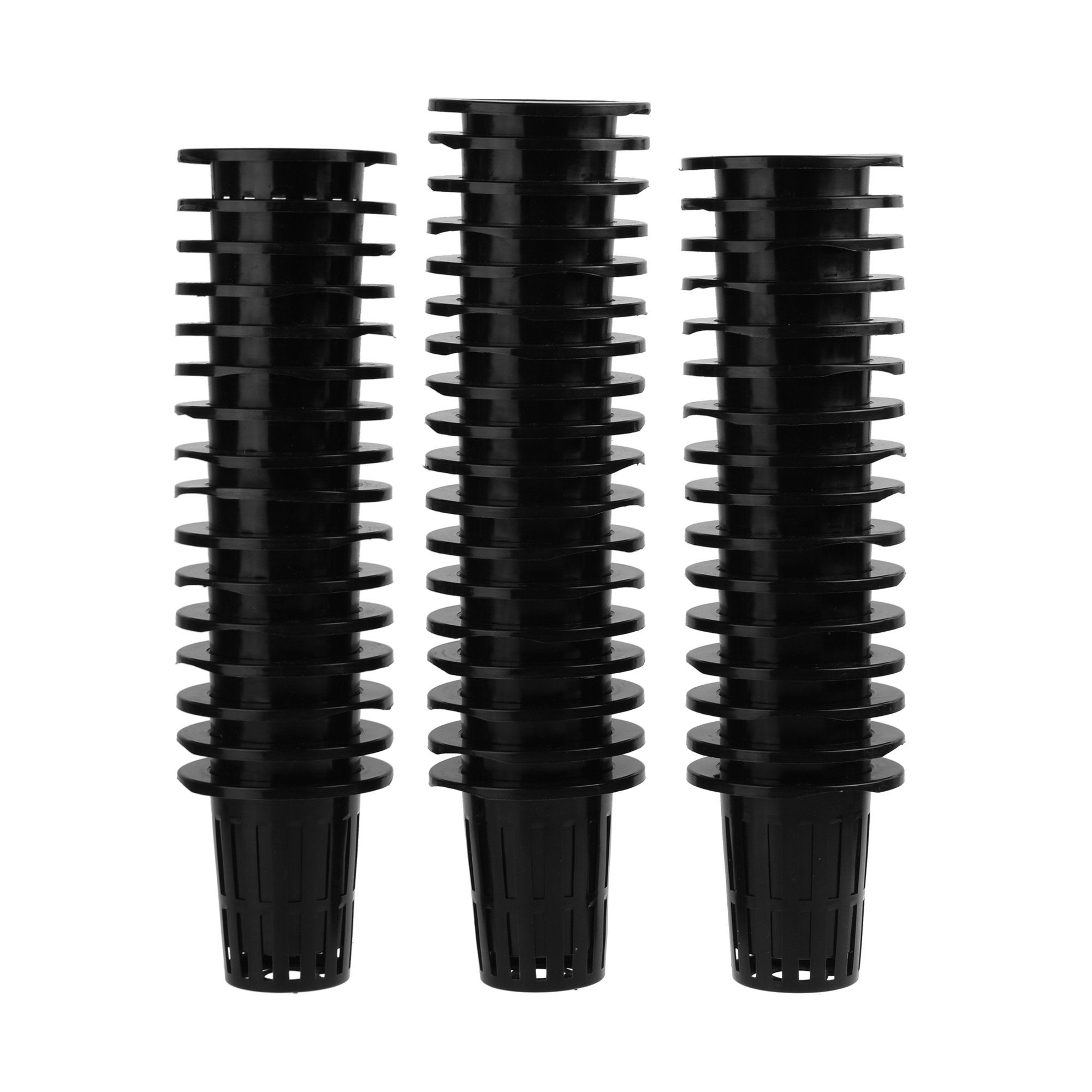 Plastikowa siatka dzielona, czarna, 150 sztuk, kubki na rośliny, doniczki, kosz wiaderkowy do hydroponiki / akwaponiki / storczyków