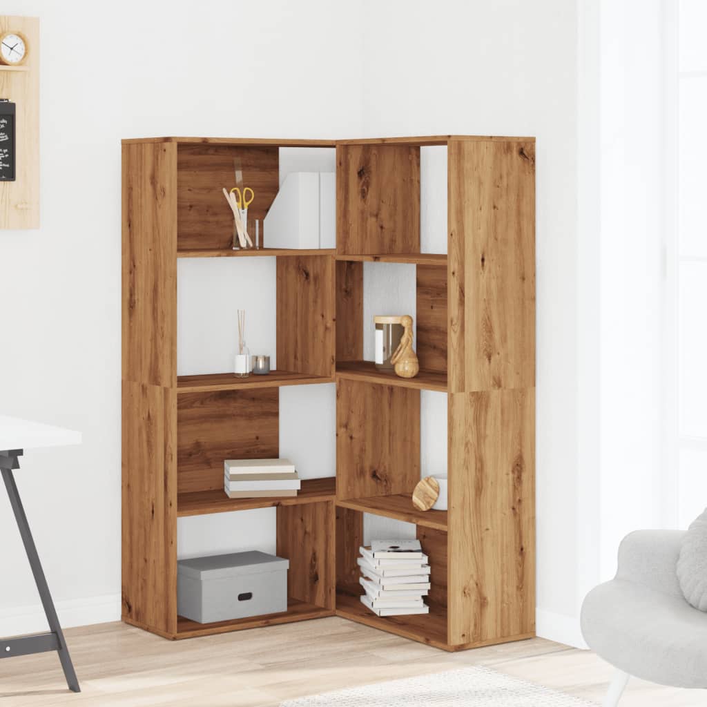 Bibliothèque pour Séjour en Bois Marron H. 85 x l. 85 x P. 85 cm - 3