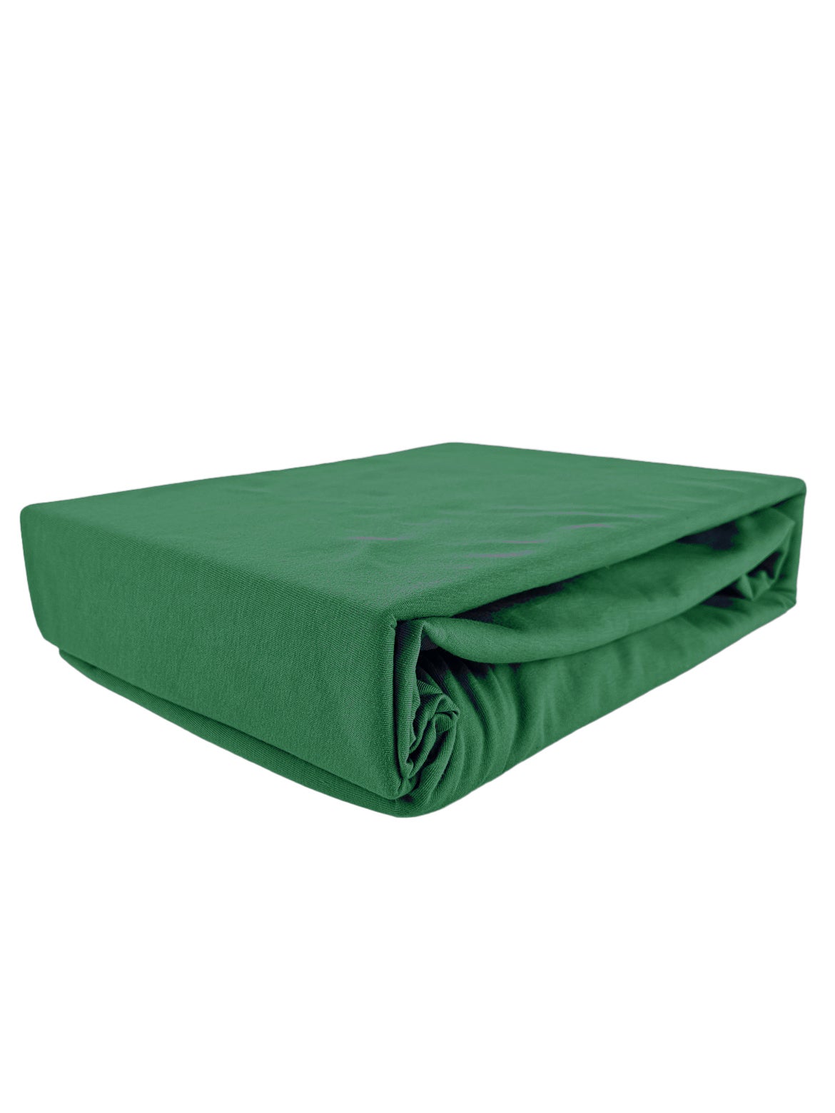 Kam-Pol prześcieradło z gumką jersey bawełniane butelkowa zieleń 80x160 cm