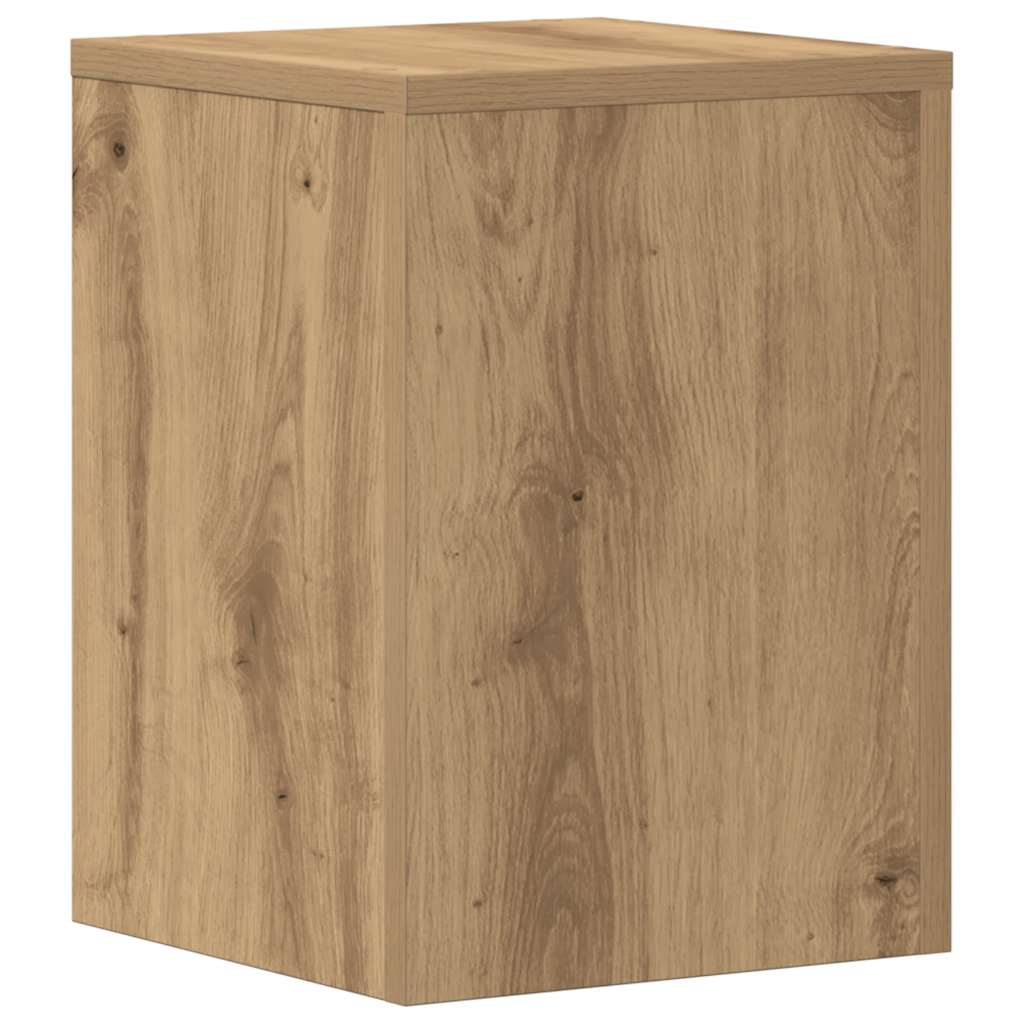 Lot de 2 supports pour plantes chêne artisanal en panneau de bois - 3