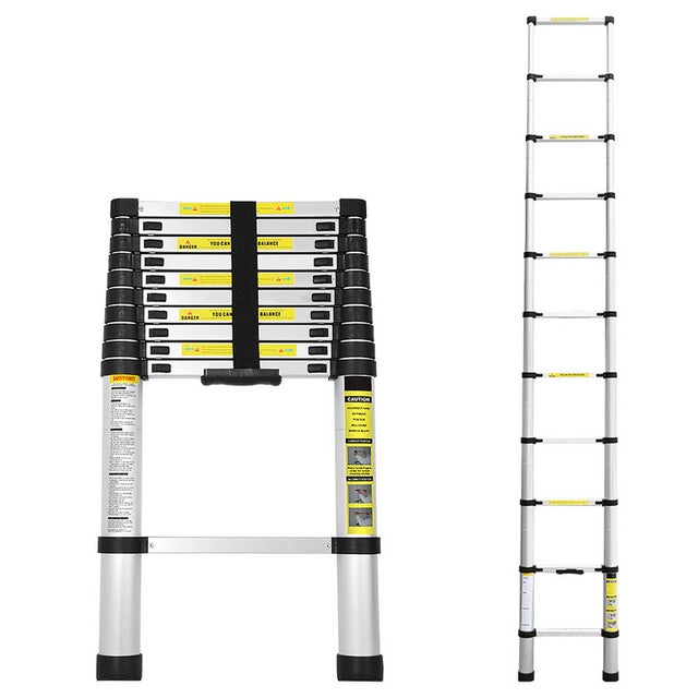 Scala telescopica allungabile fino a 150 kg Stabile scaletta in alluminio 2,6 m