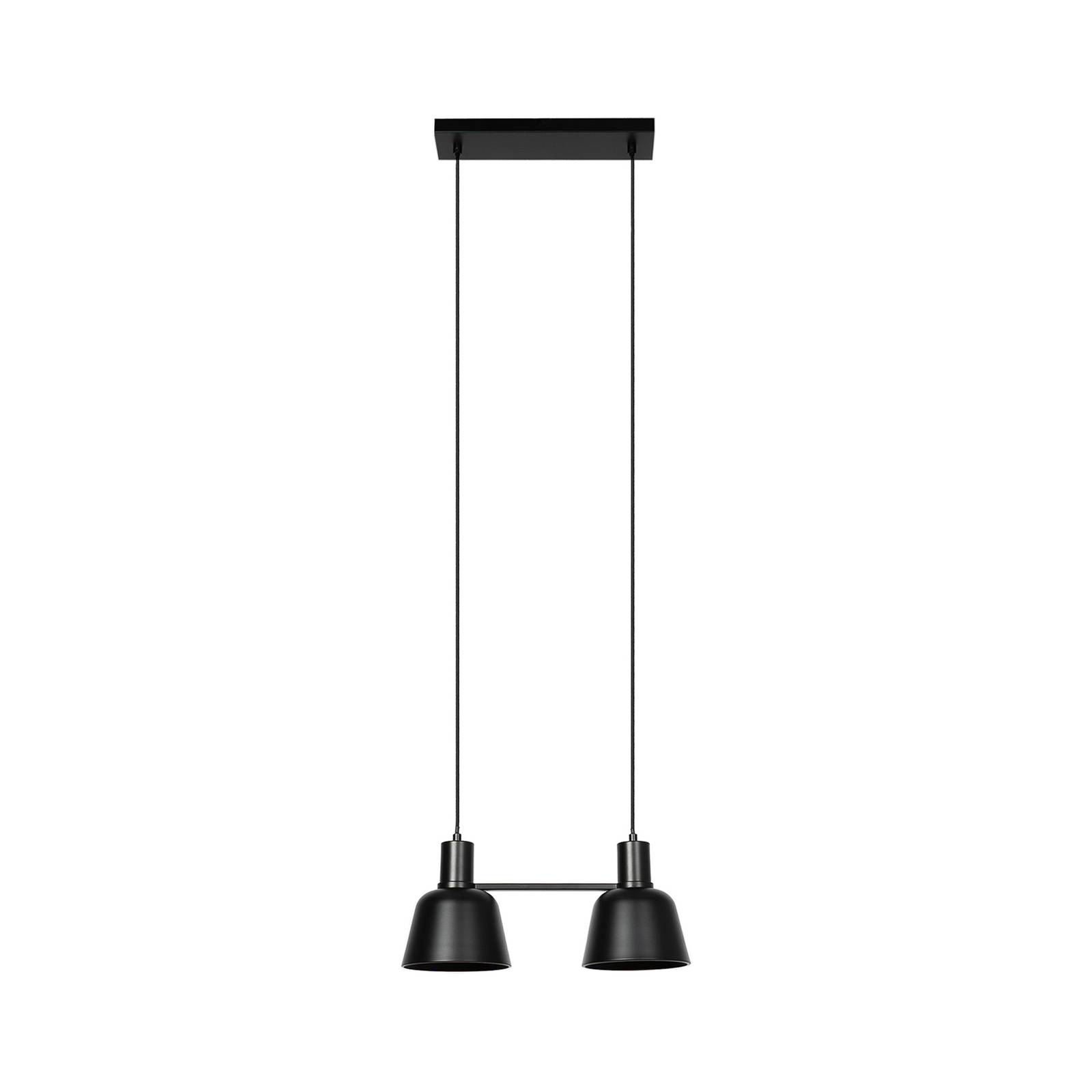 Plafonnier Design Hofstein – Suspension Tissu Noir Et Blanc, Style Moderne