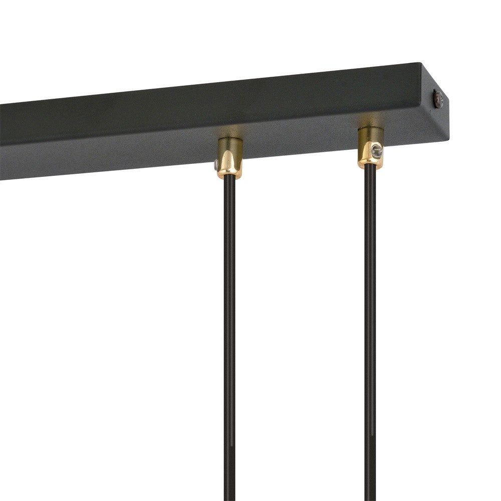 Lampa sufitowa Megan 4 światła z czarnym owalnym kablem wiszącym i szklaną kulą 4xE14 - 4