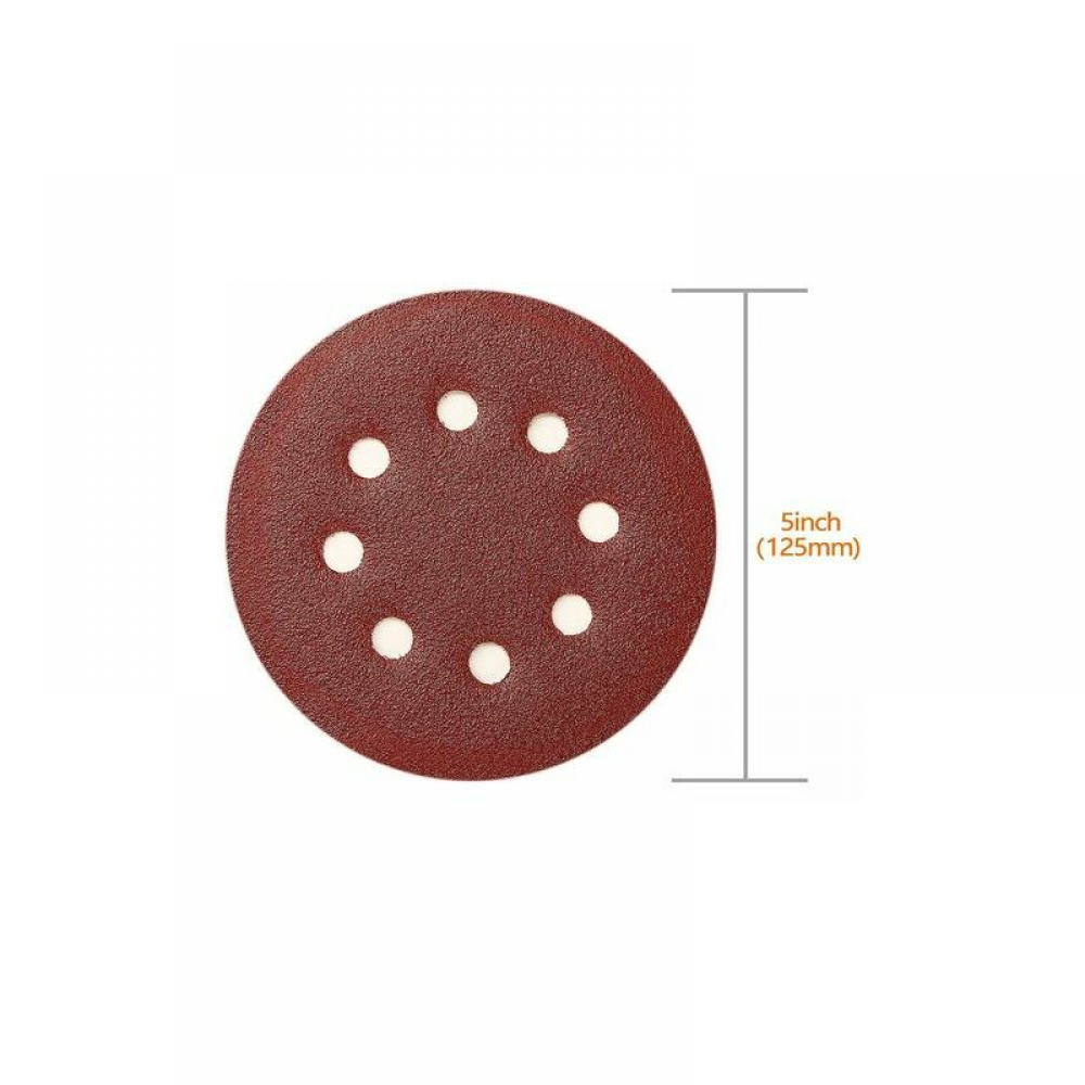 Disque de ponçage 100pcs Disques abrasifs 40/80/120/180/320/400/600/800/1500/2000 Taille de grain de 125 mm Idéal compatible avec le ponçage - 2
