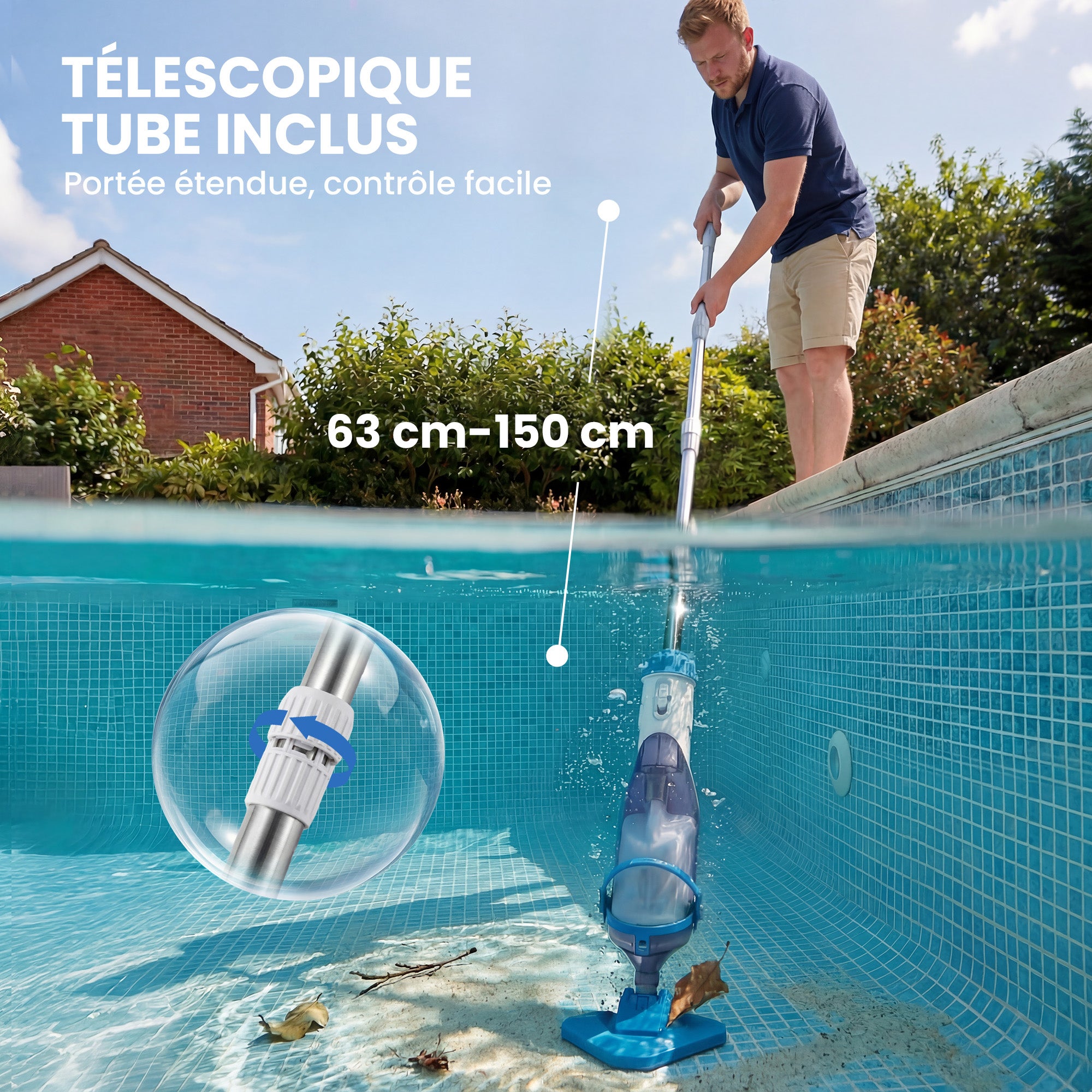 Aspirateur de Piscine ABS Outsunny - 6