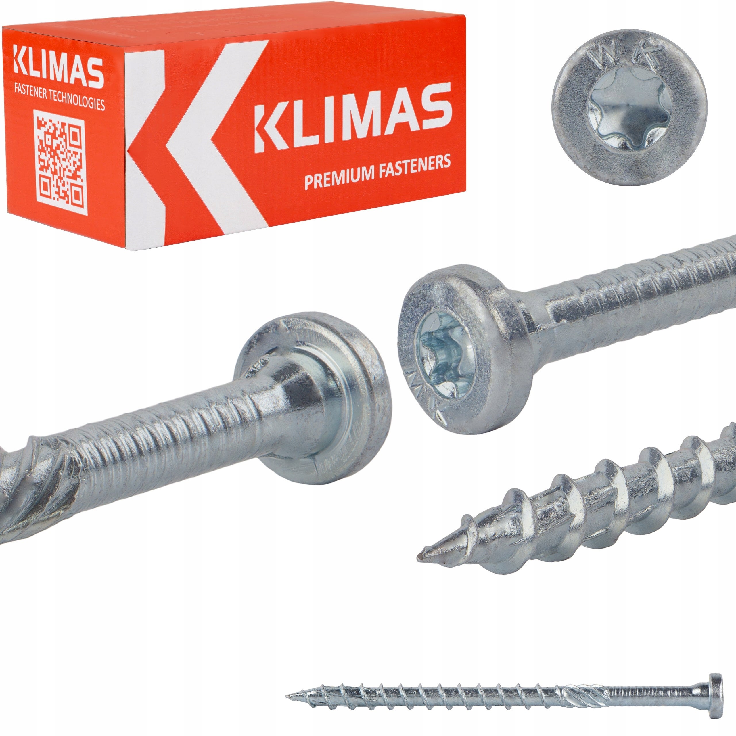 Wkręty do łączników ciesielskich Klimas WKCR 8x120 mm z okrągłym łbem 50szt