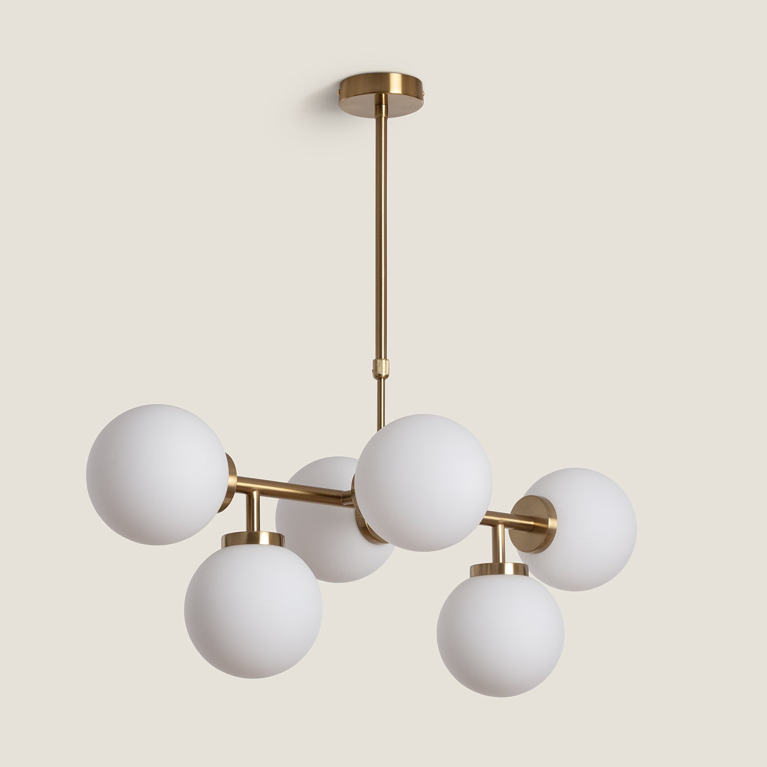 Ledkia Lampada a Sospensione Metallo e Vetro Lautrec Dorato450 mm - 2