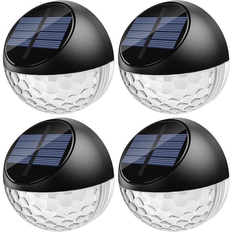 Zestaw lamp solarnych LED zewnętrznych ściennych wodoszczelnych dekoracyjne oświetlenie ciepłe białe światło lampa do ogrodzenia ścianę taras ogrodu