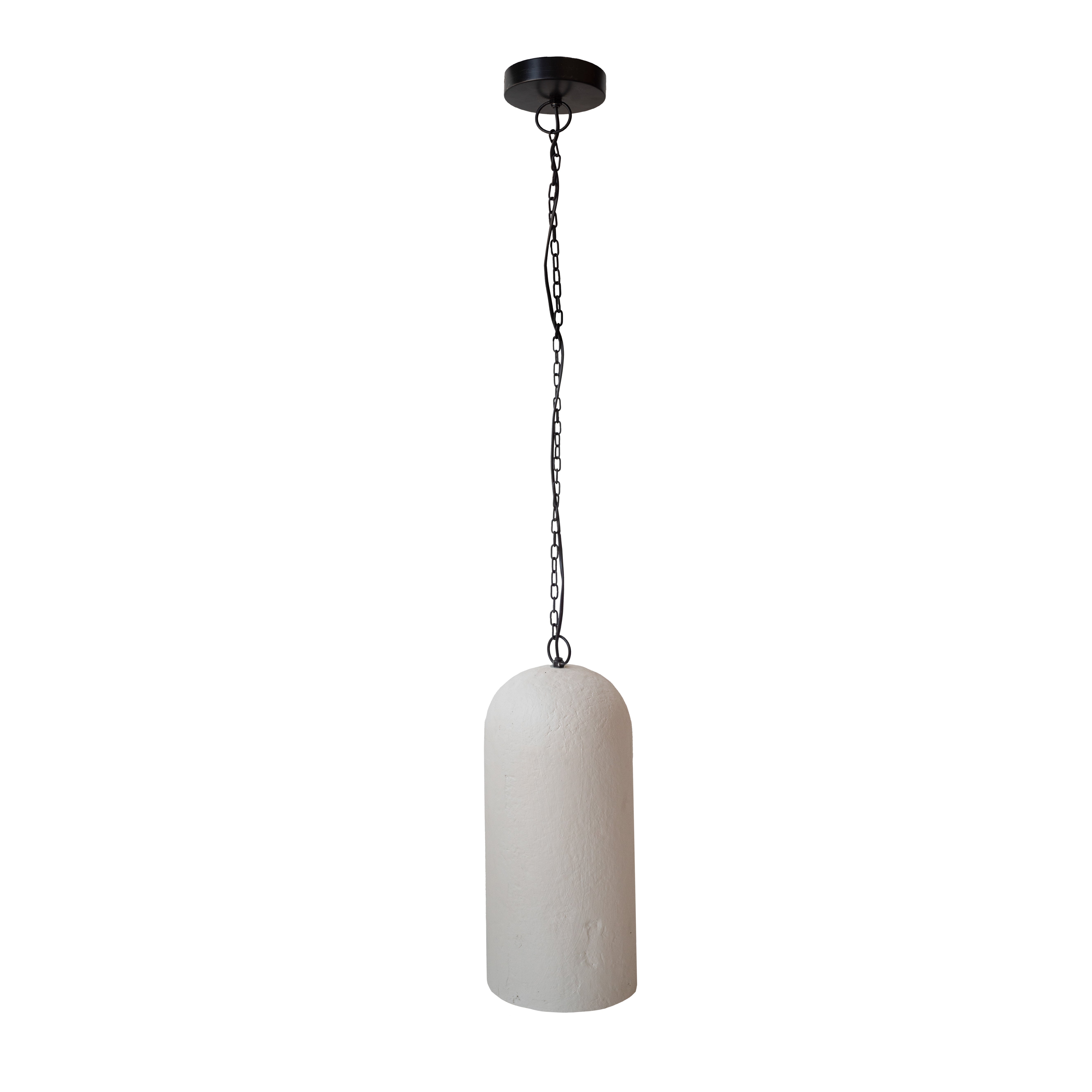 Lampa wisząca z papier-mâché beżowa w stylu Wabi-Sabi 20x20x45 cm – Dekoracyjna i uniwersalna