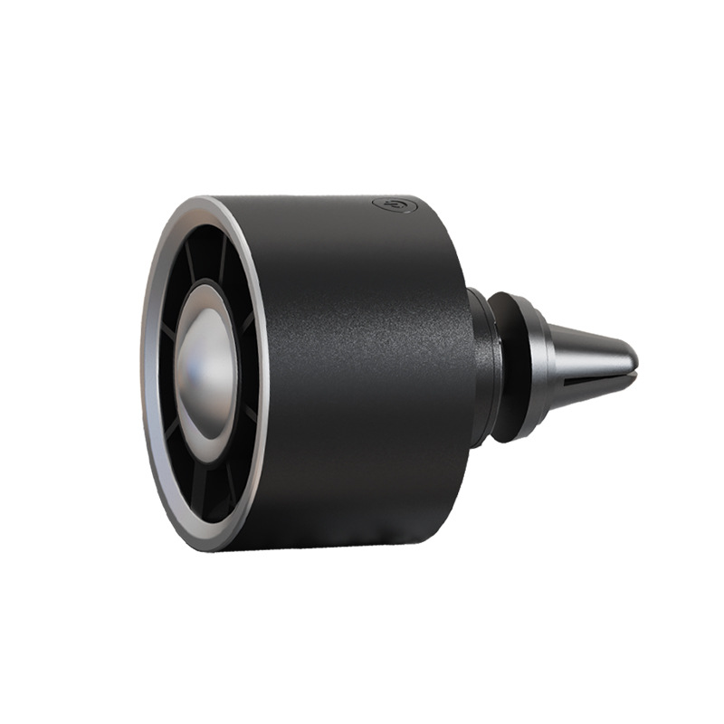 Wentylator samochodowy, USB, 3 prędkości, ze światłem (czarny)