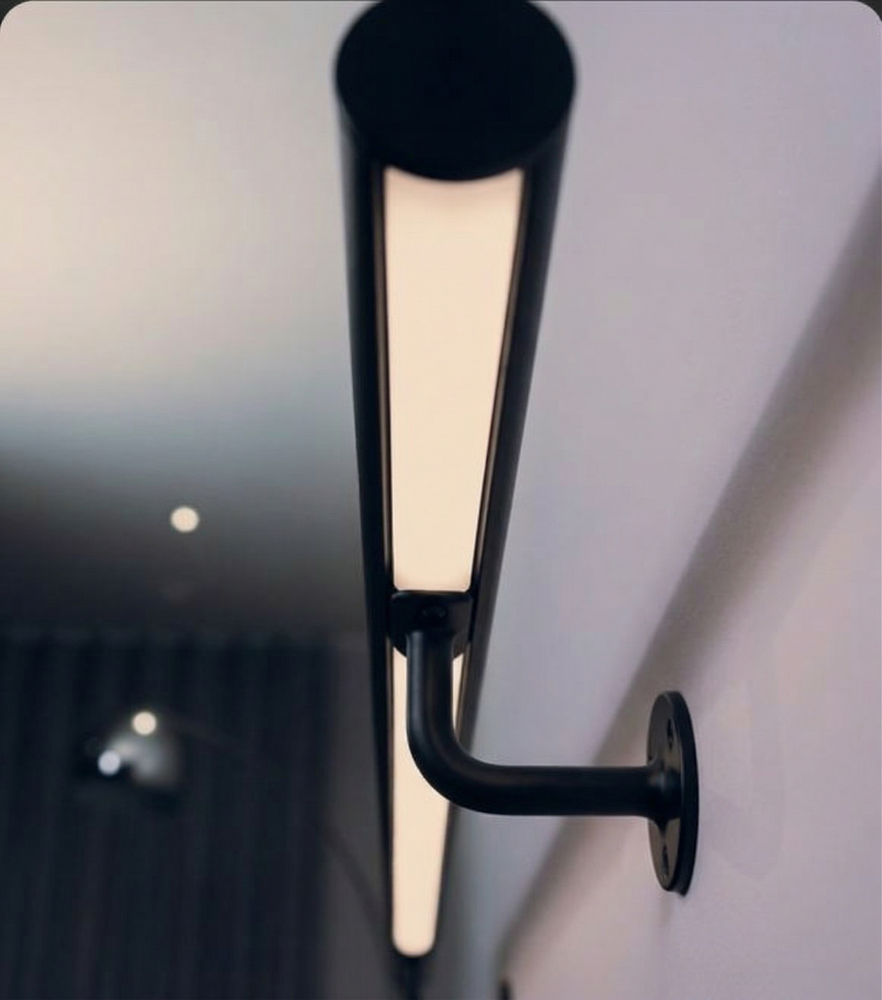 Main courante d'escalier en acier inoxydableCOULEUR NOIRE avec LED - 4,5 mètres - 7