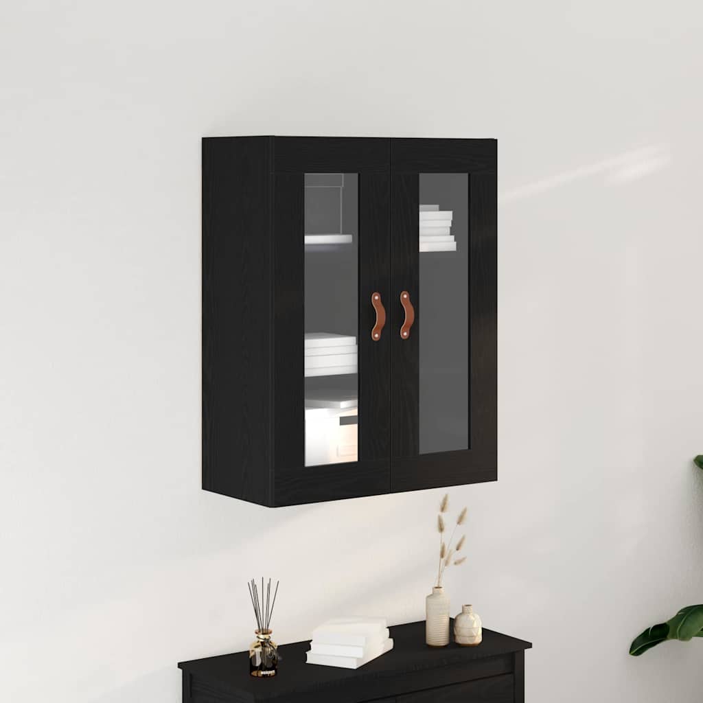 Armoire Murale Salle De Bain Chêne Noir - 32x20x67 Cm, Bois D'ingénierie, Facile à Monter