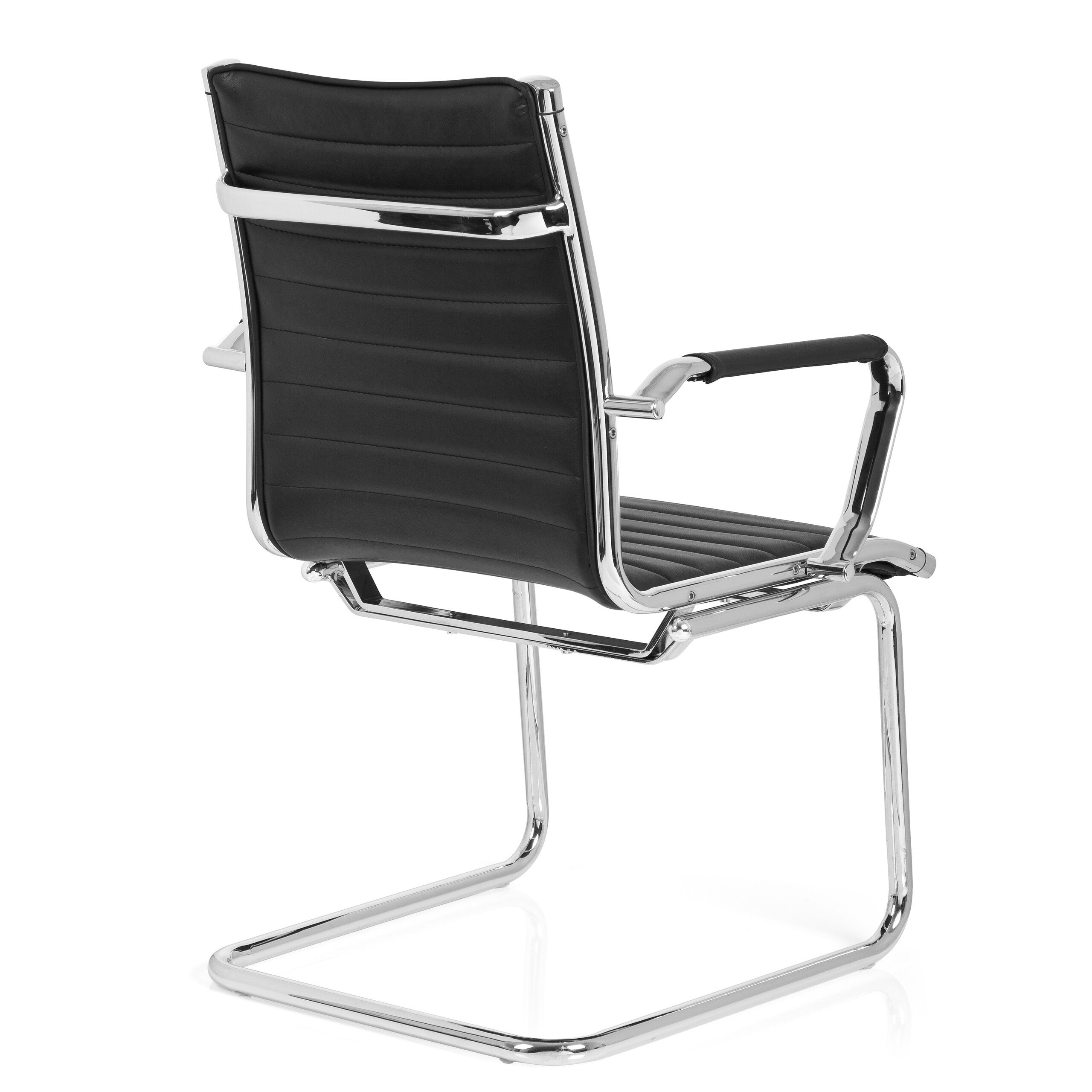 Sedia per visitatori / sedia da conferenza VEMONA V PU nero cromo hjh OFFICE - 4