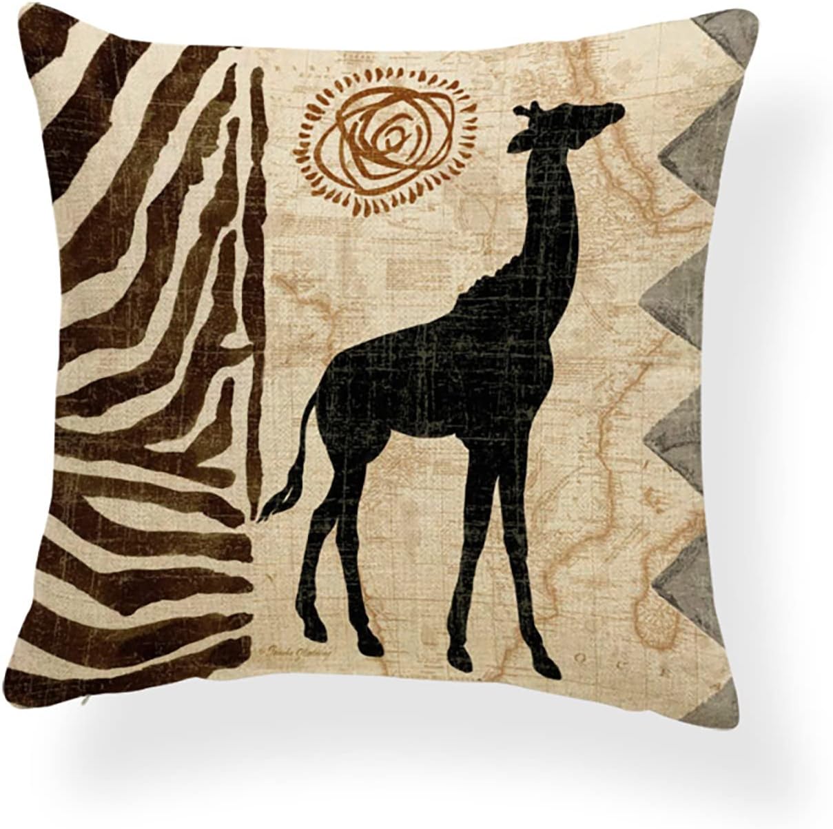 Housses De Coussin éléphant Indien - Lot De 2 - Taille 40,6 X 40,6 Cm - Décoration Salon, Chambre Ou Canapé