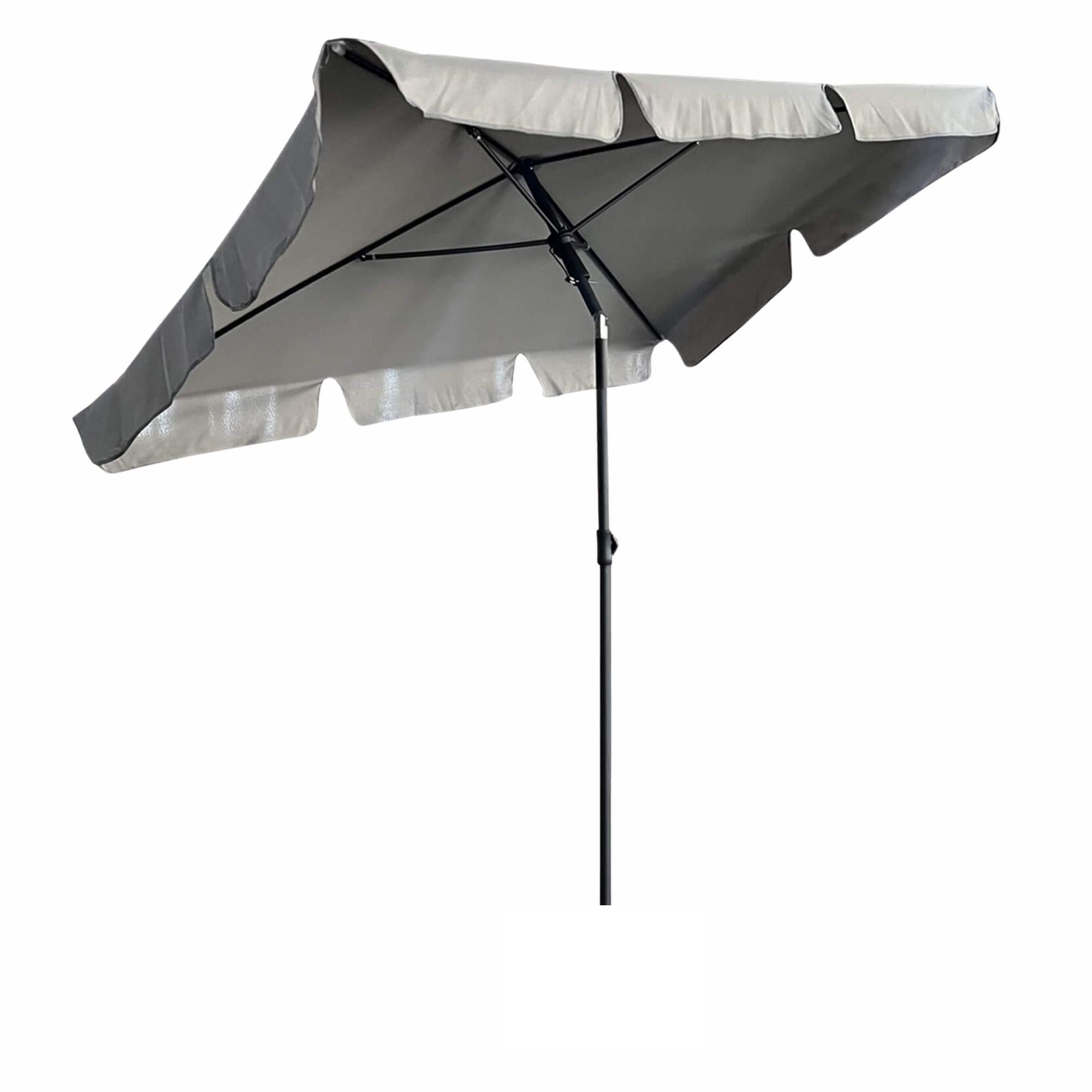 Parasol ogrodowy FLOKS z ochroną UV jasnoszary waga 2,8 kg Wymiary 200x123x235 cm