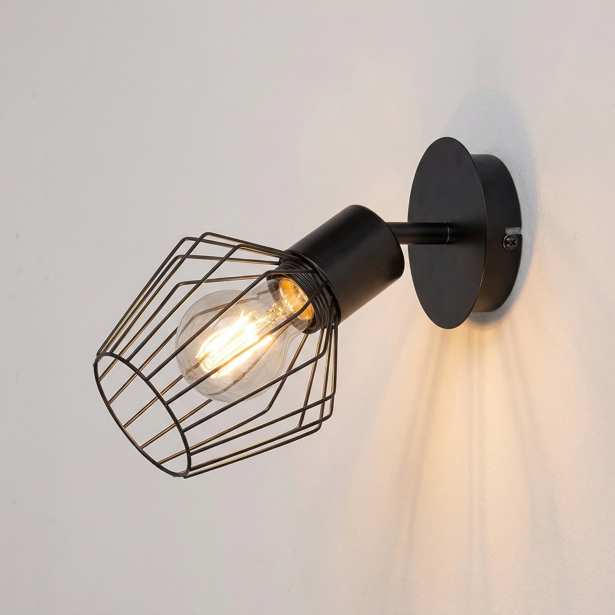 Kinkiet nowoczesny Belano czarny 1xE27x40W metal wym:23x23x20cm IP20 Rabalux