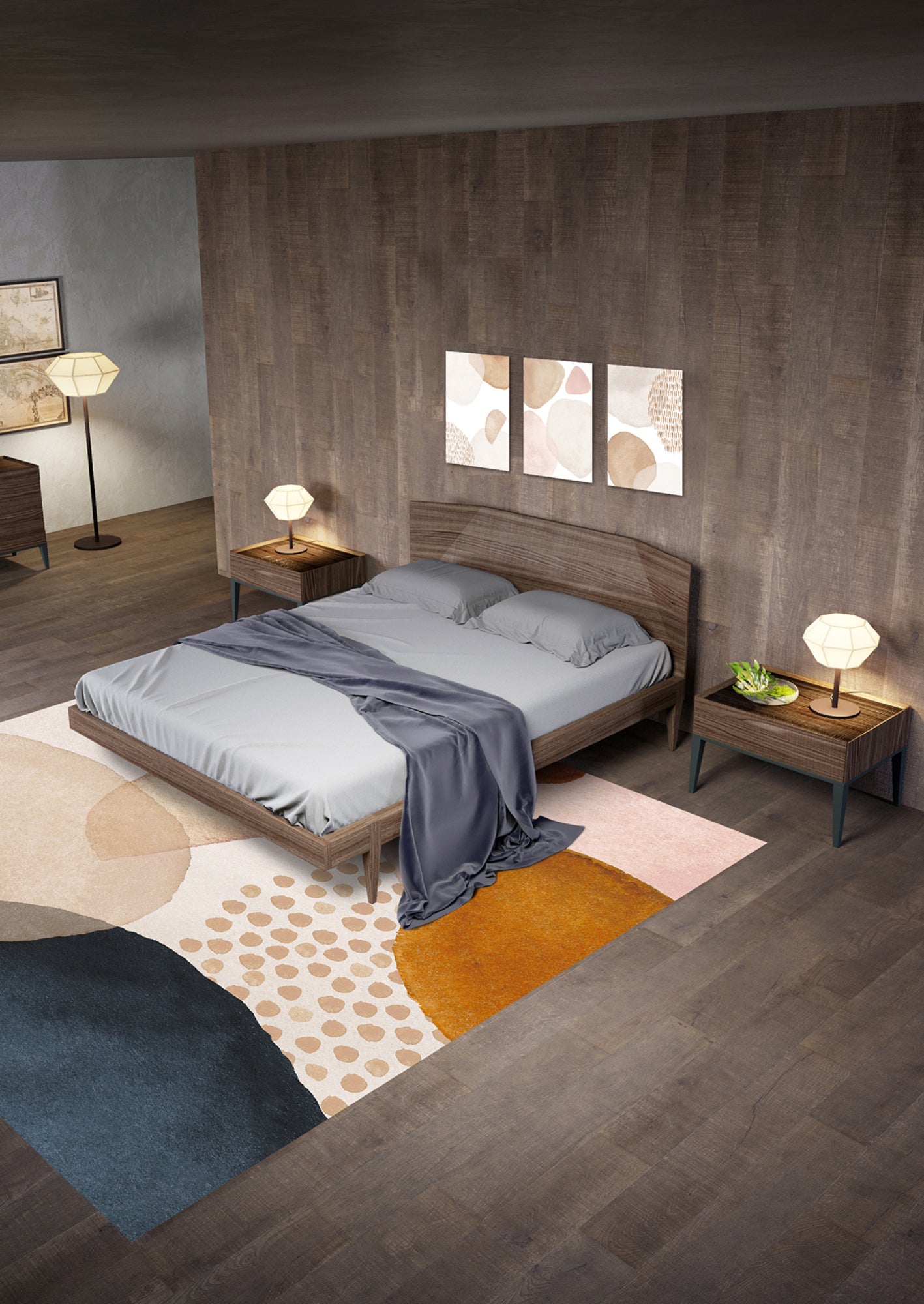 Tapis antidérapant en vinyle, Anoushka 200x300 cm - PVC imprimé, lavable, ignifuge, pour le salon et la cuisine, style moderne - 7