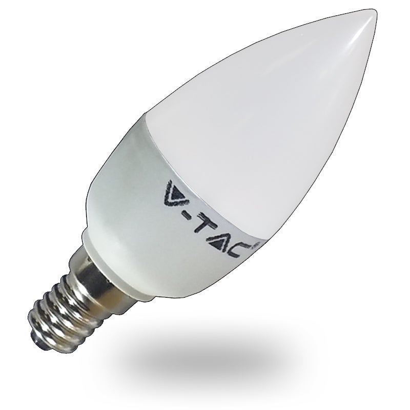 Lampadina a candela LED E14 4W VT-1818 - 6400K - 6